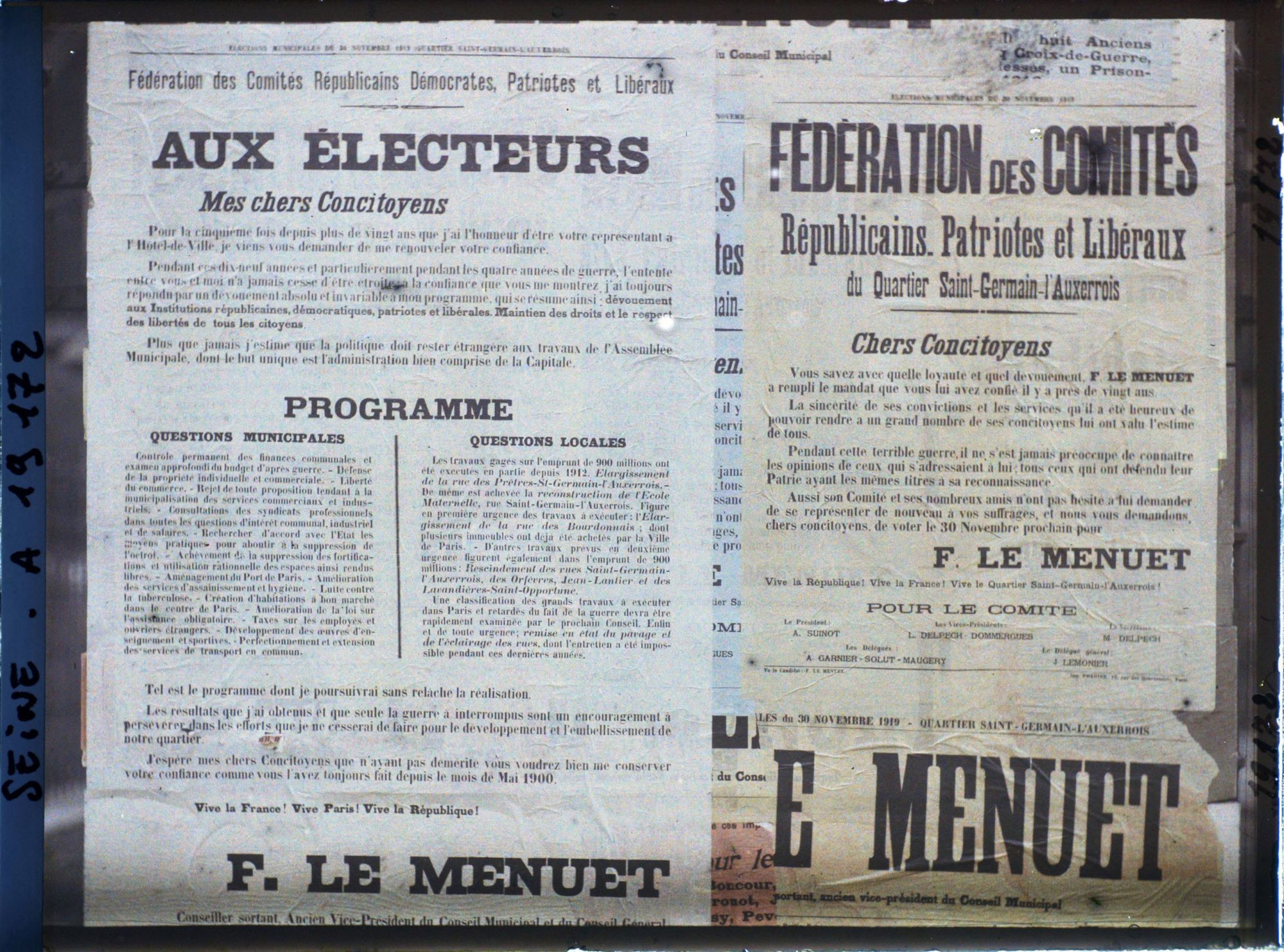 Image représentant Affiches pour les élections municipales du quartier de Saint-Germain-l'Auxerrois