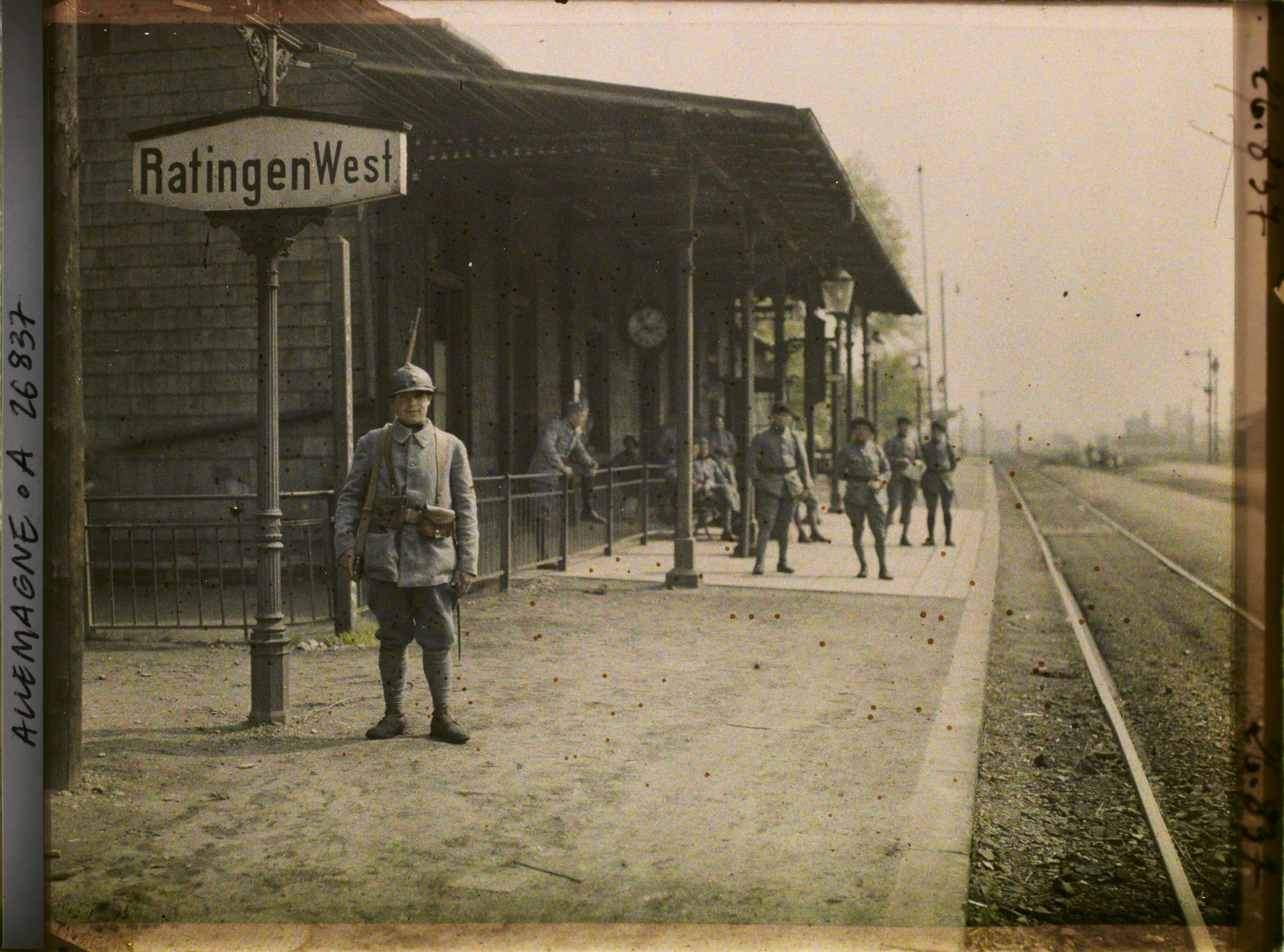 Image représentant La gare occupée par les troupes françaises