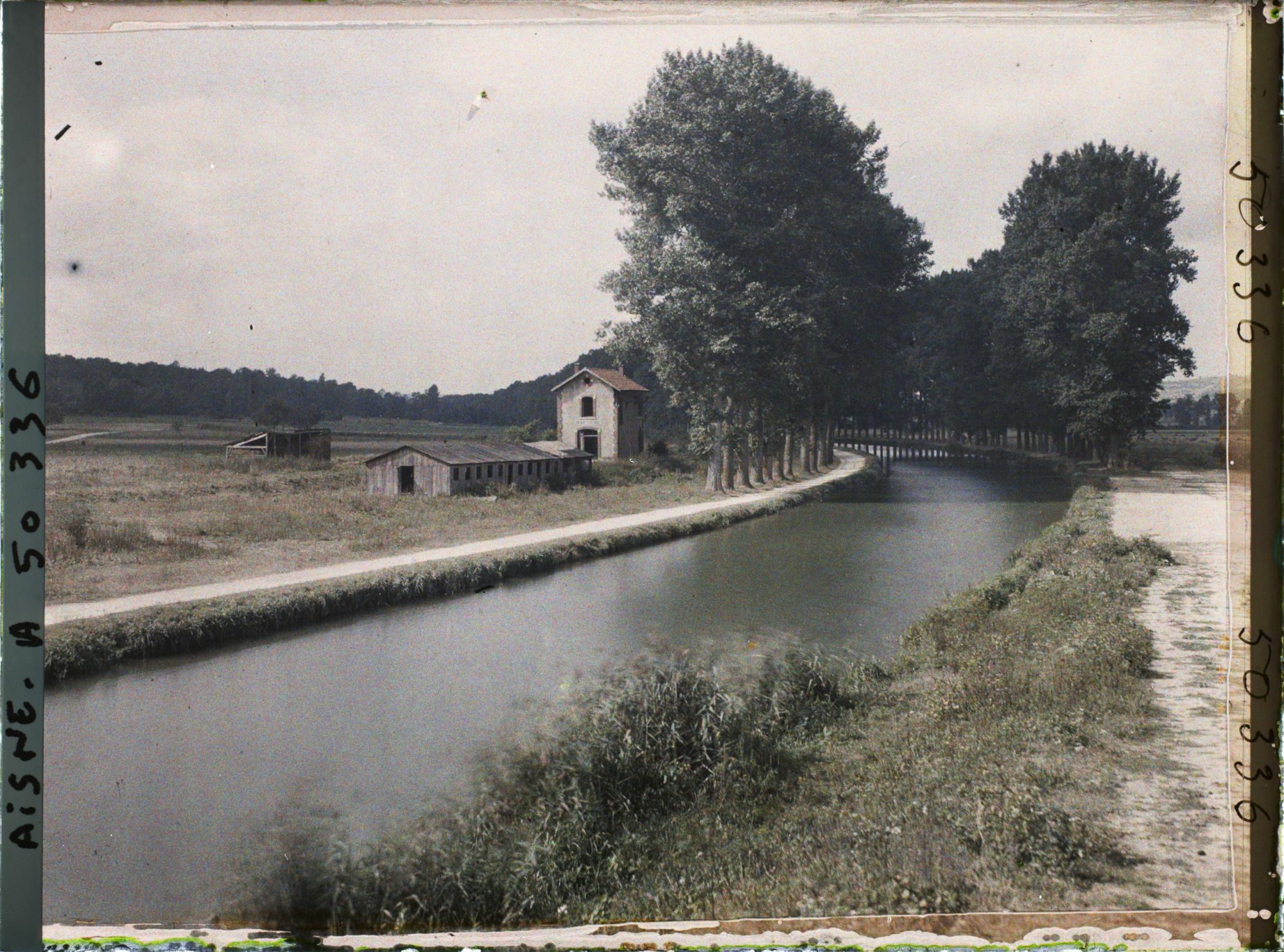 Image représentant France, Pont Arcy, Vue s/ le Canal latéral à l'Aisne