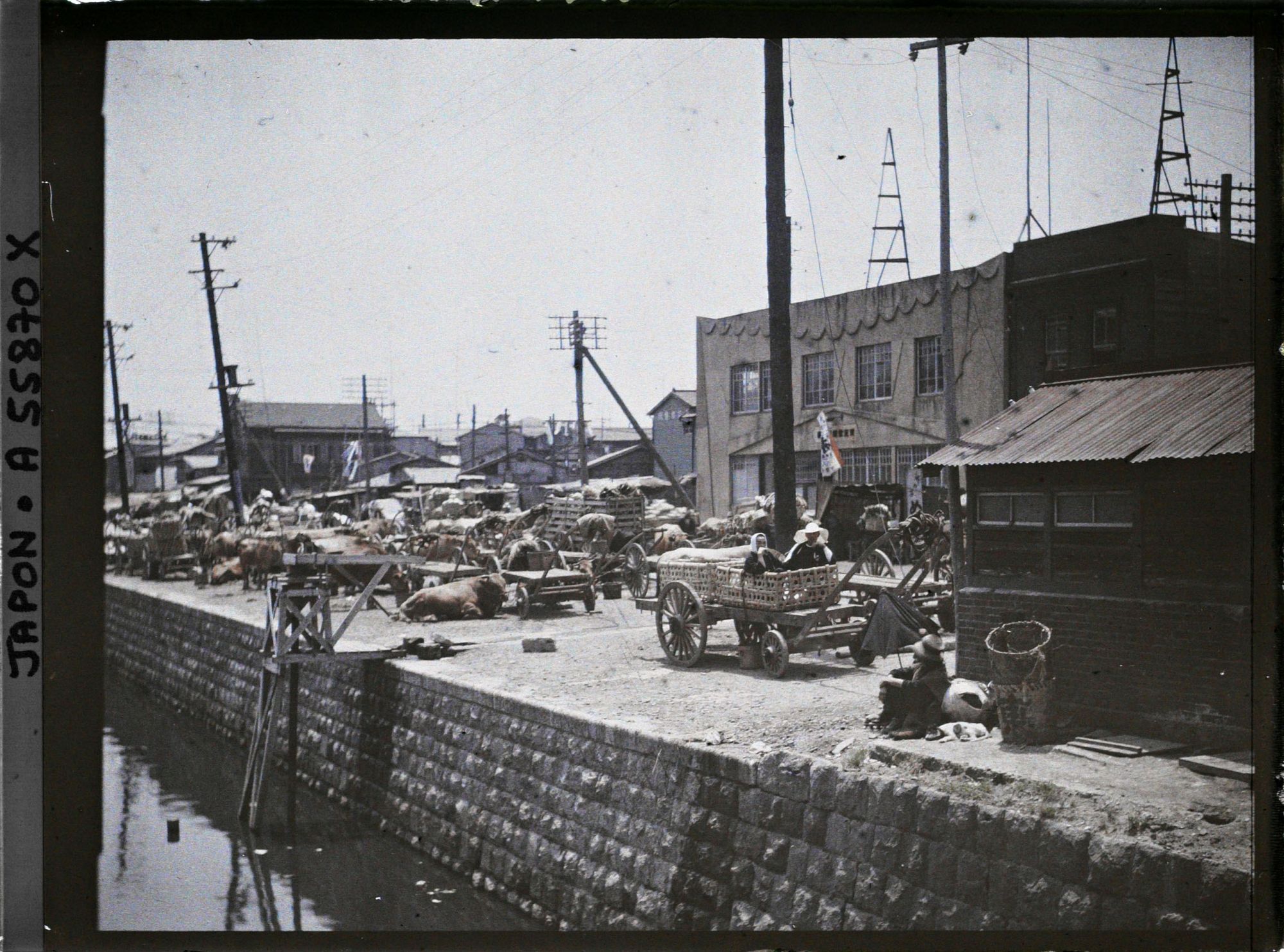 Image représentant Quartier d'Akasaka, un marché le long d'un canal