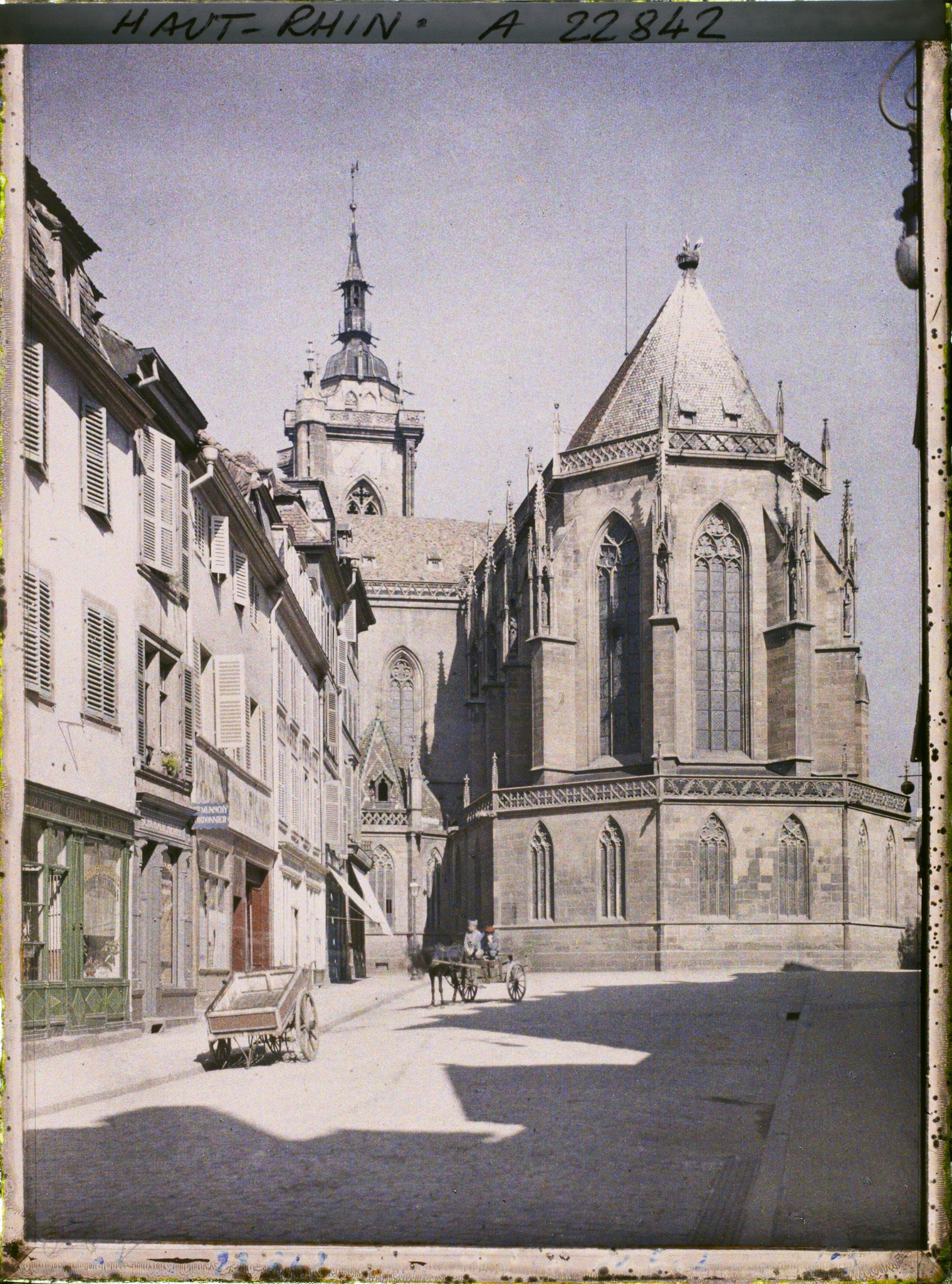 Image représentant France, Colmar, Le Chevet de la Cathédrale et le nid de Cigognes