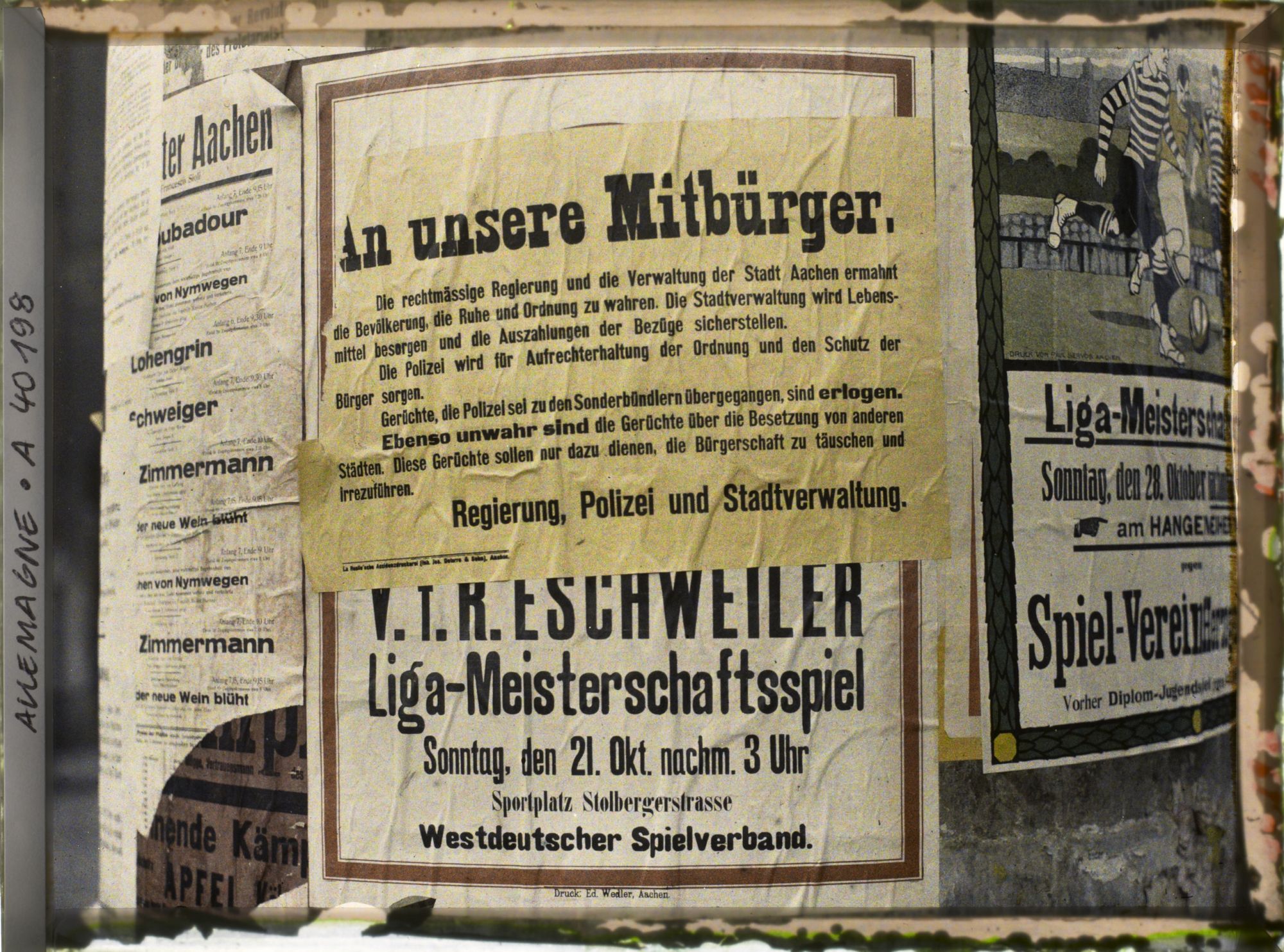 Image représentant Prusse, Aix-la-Chapelle, Affiche de police