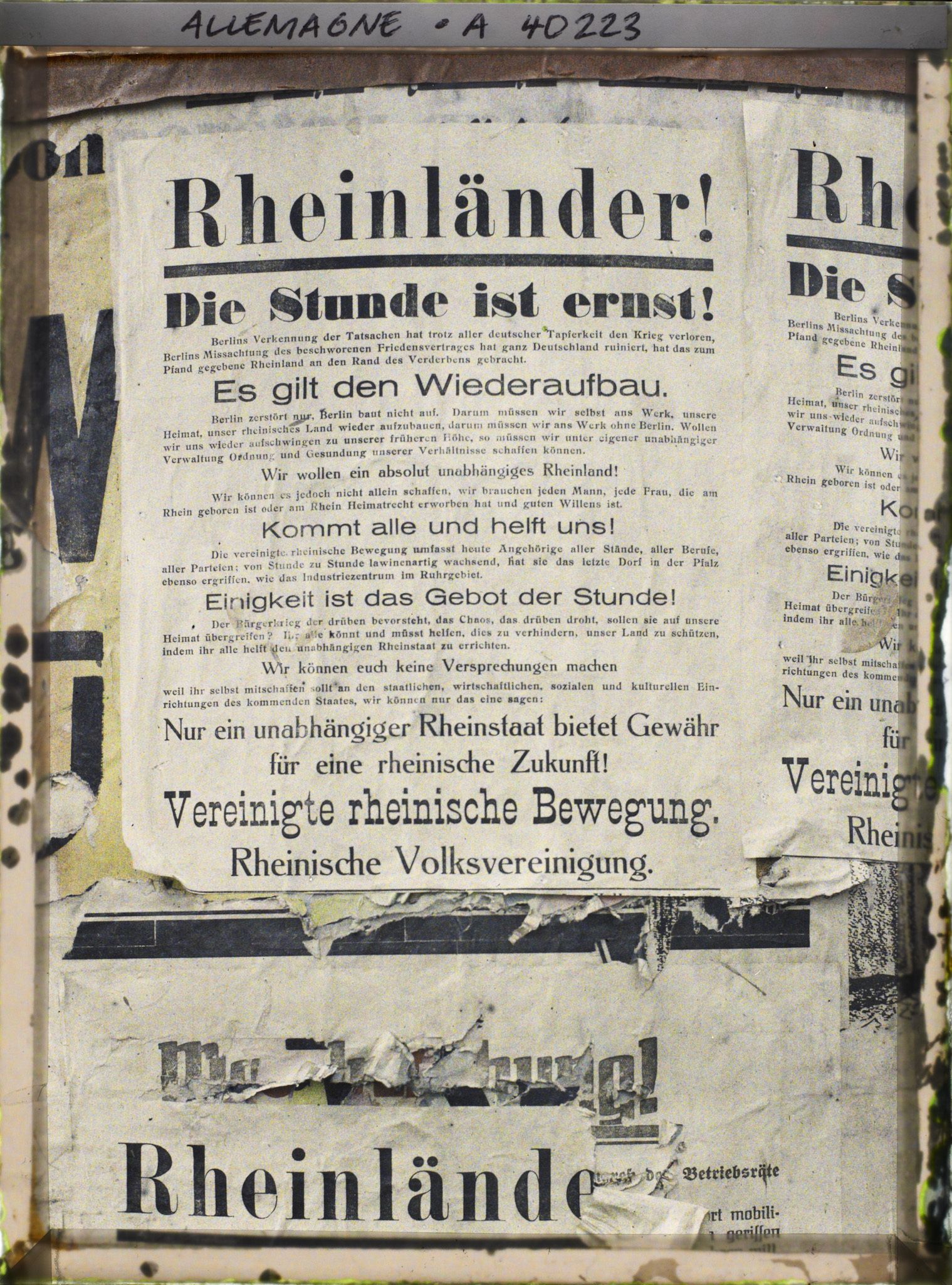 Image représentant Prusse, Düren, Affiche avant la proclamation