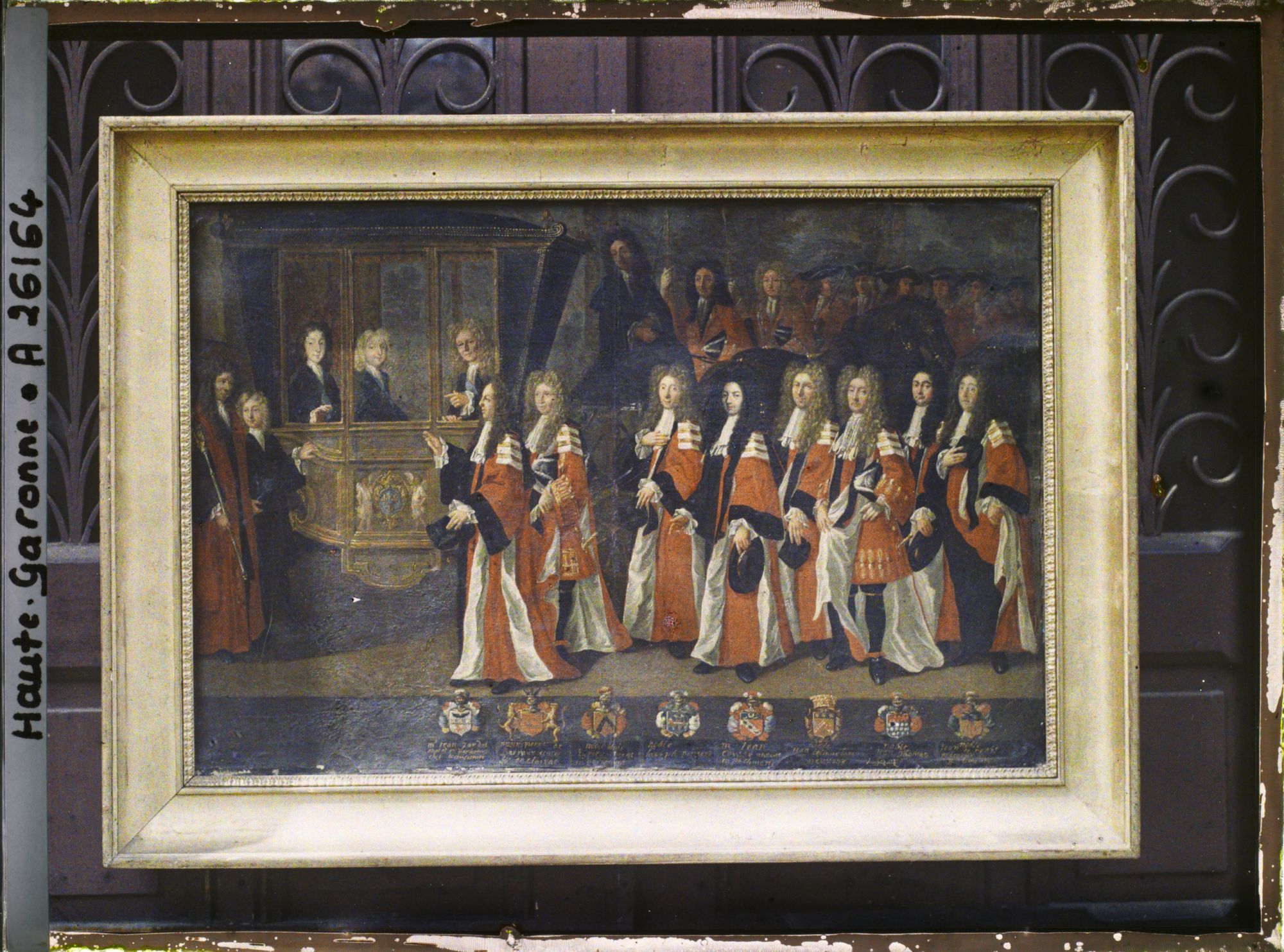 Image représentant France, Toulouse, Musée : Les Capitouls de 1701. Peinture de Jean Michel, peintre de l'Hôtel de Ville 1694-1702. page de