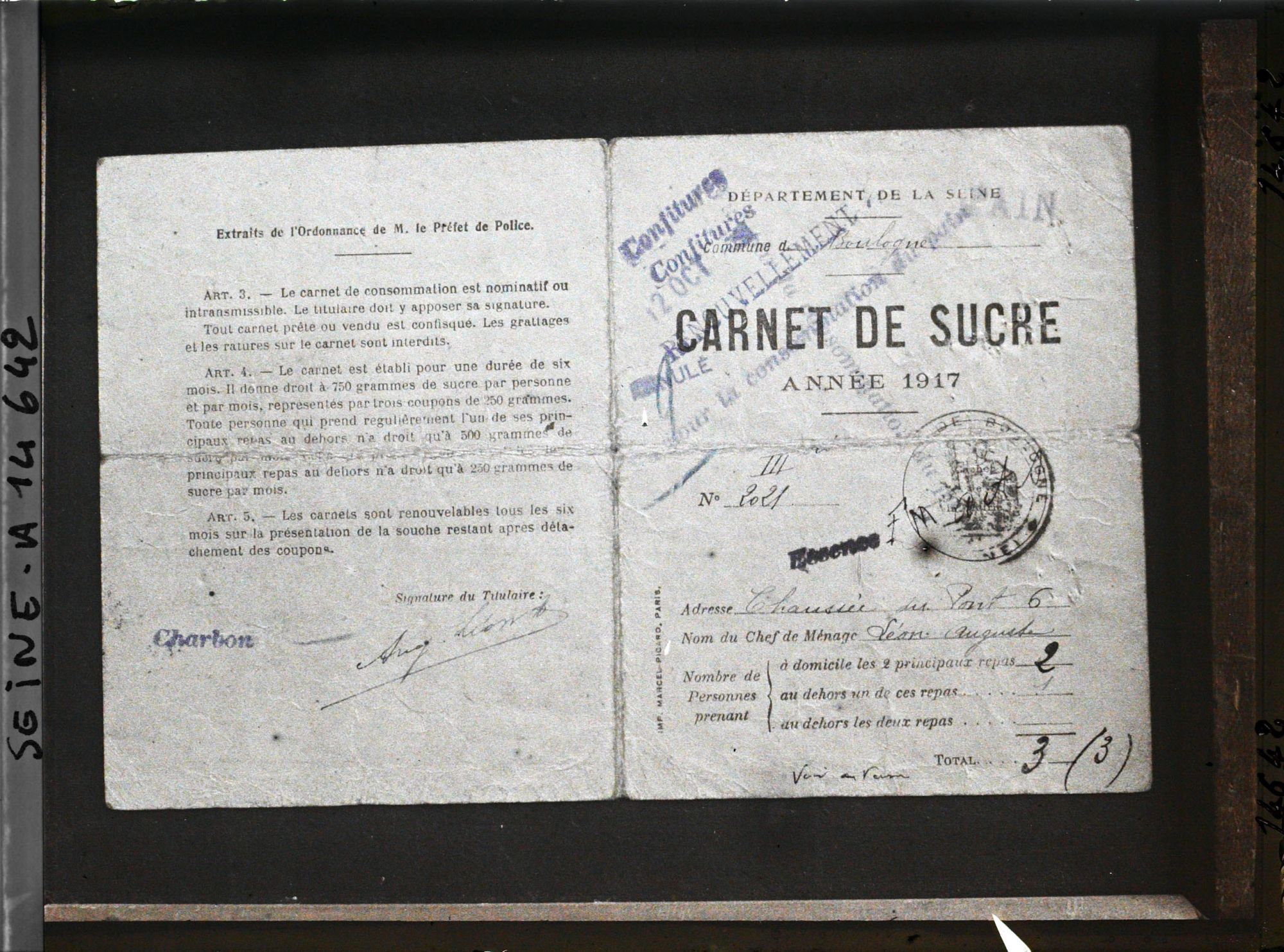 Image représentant Carnet de sucre d'Auguste Léon