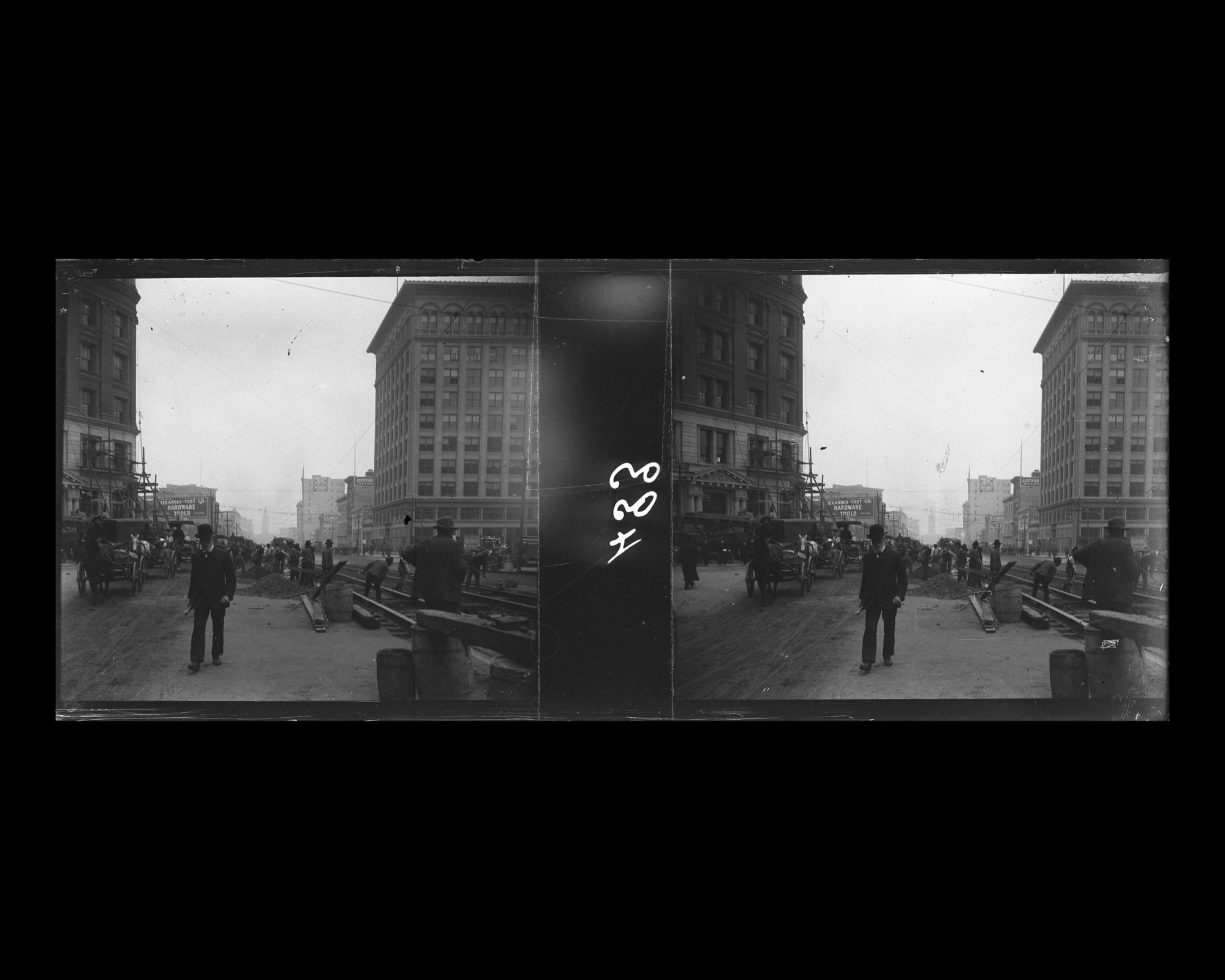 Image représentant Pose de rails de tramway au niveau du 634 Market Street