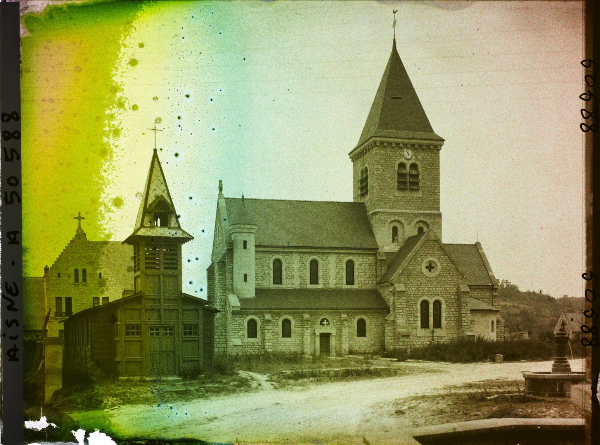 Image représentant France, Margival, Nouvelle Eglise et Eglise provisoire