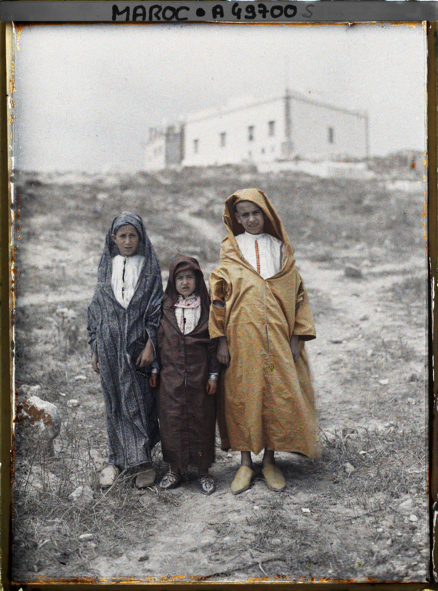 Image représentant Jeunes garçons entourant une petite fille