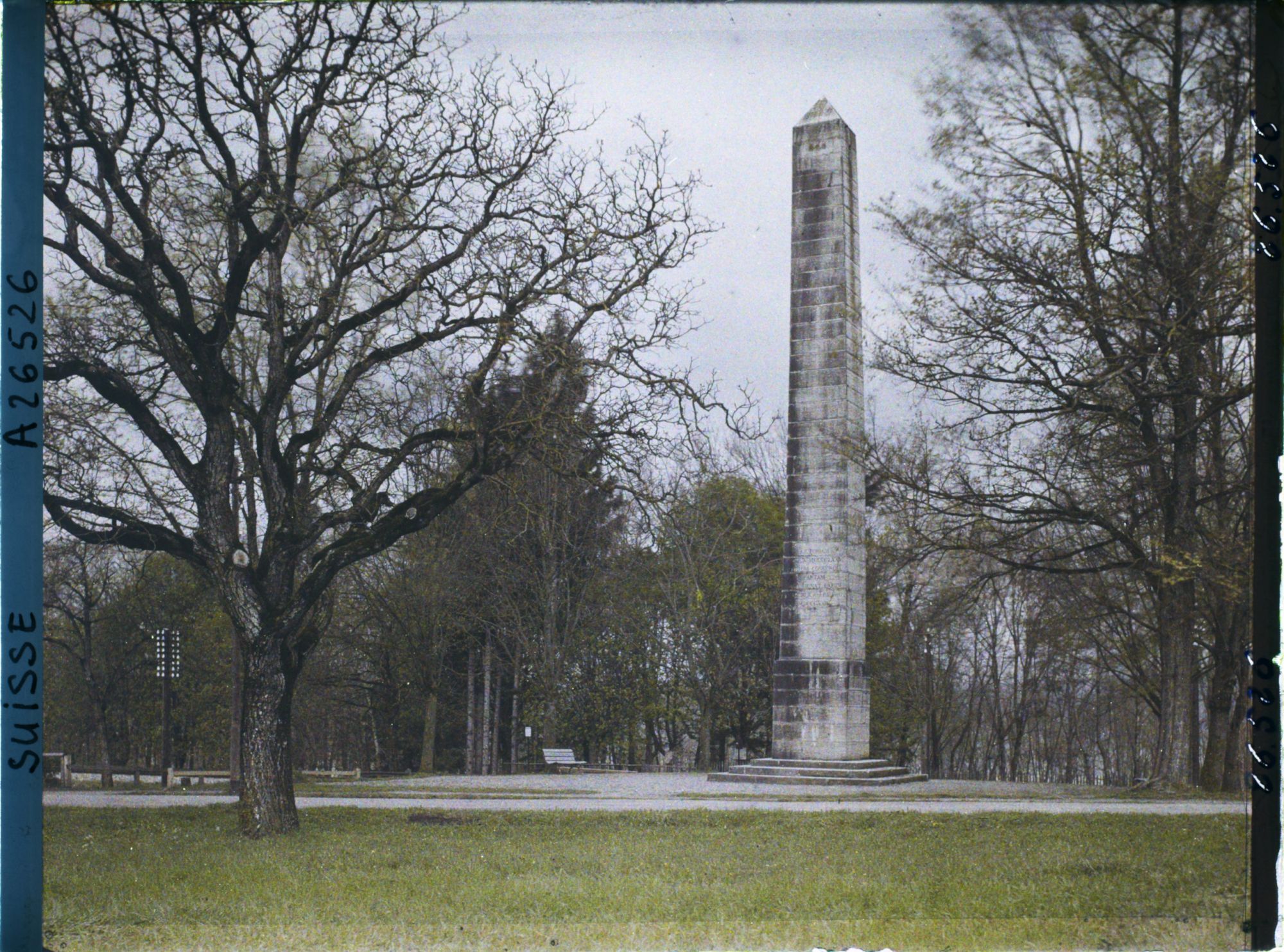 Image représentant L'obélisque de Meyrier commémorant la Bataille de Morat