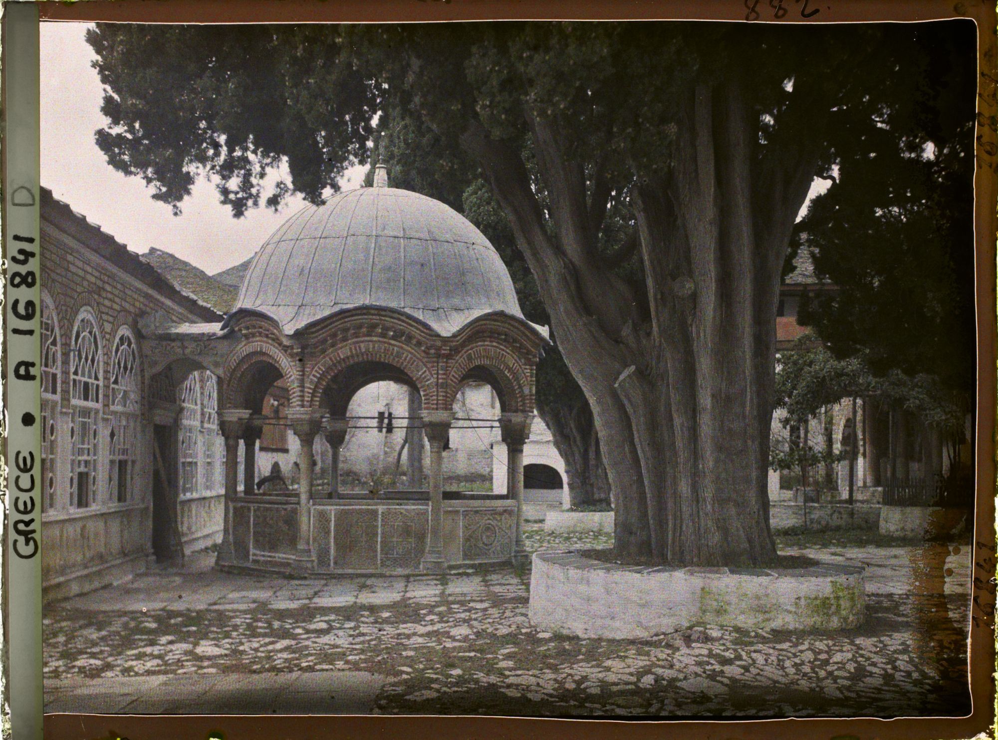 Image représentant Mont Athos, Grande Lavra, La phiale et le Cyprès