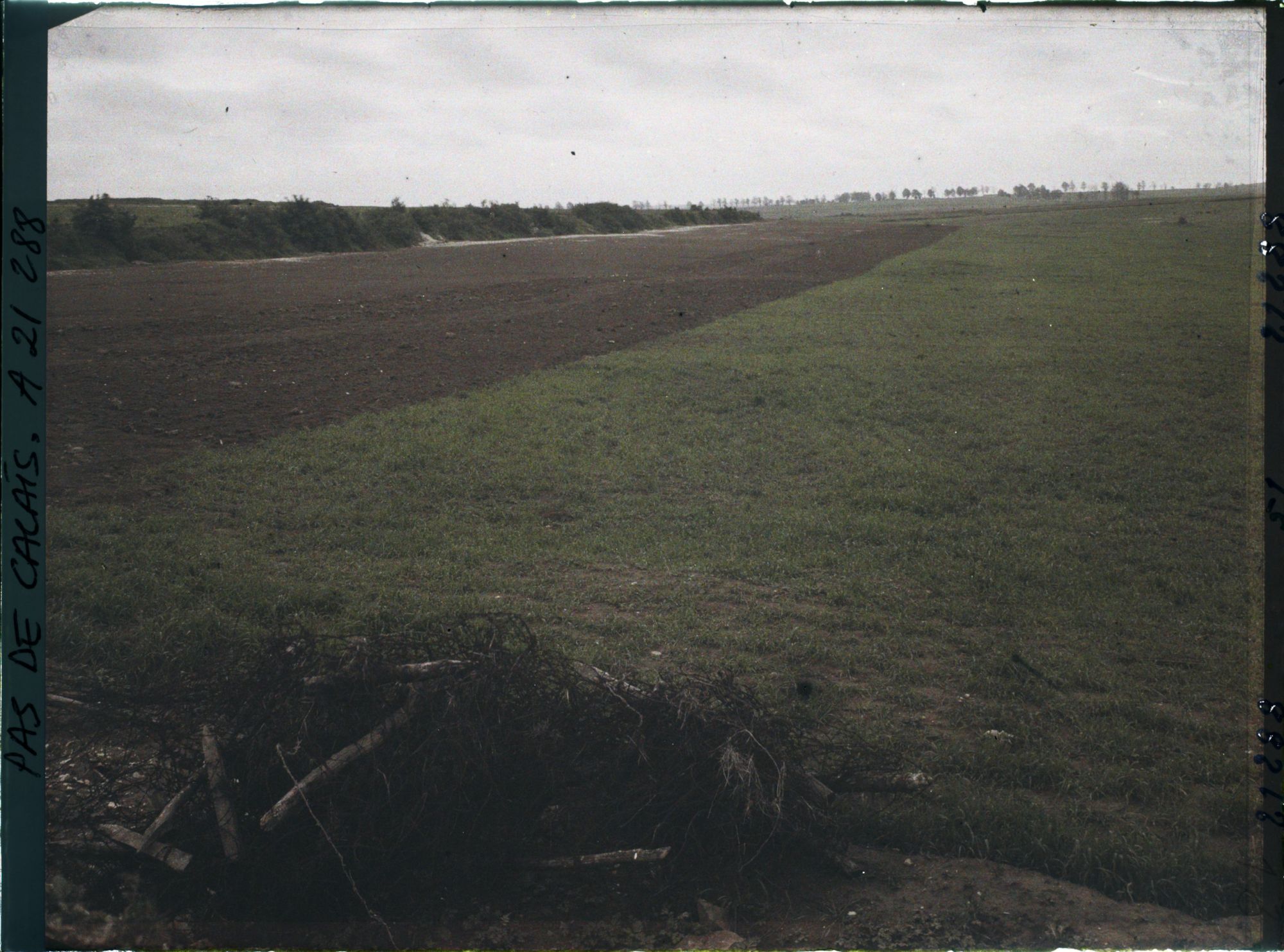 Image représentant France, Ecurie, Route Béthune Arras et barbelés sortis des Champs
