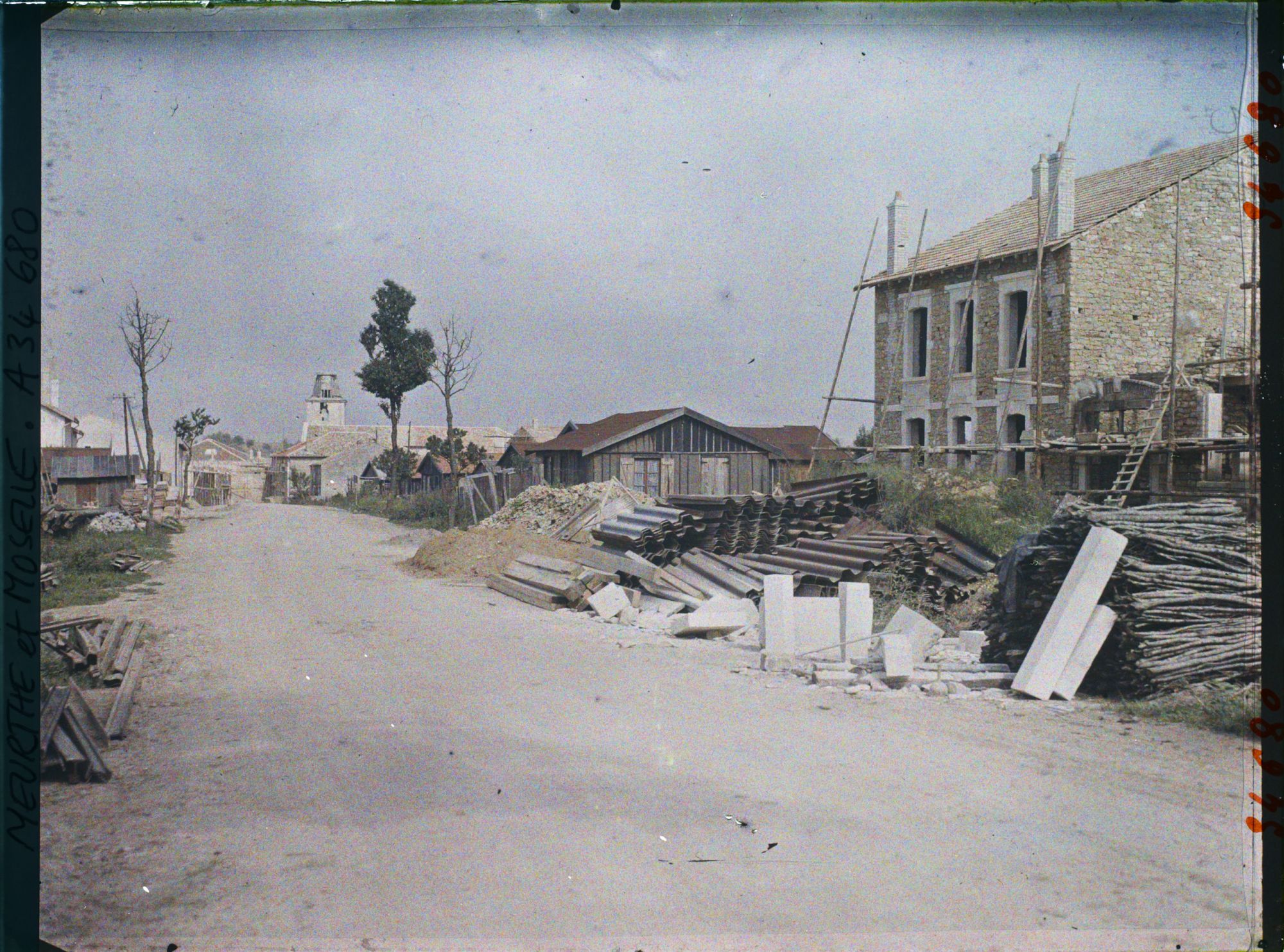 Image représentant France, Esessey, La Grande Rue en reconstruction