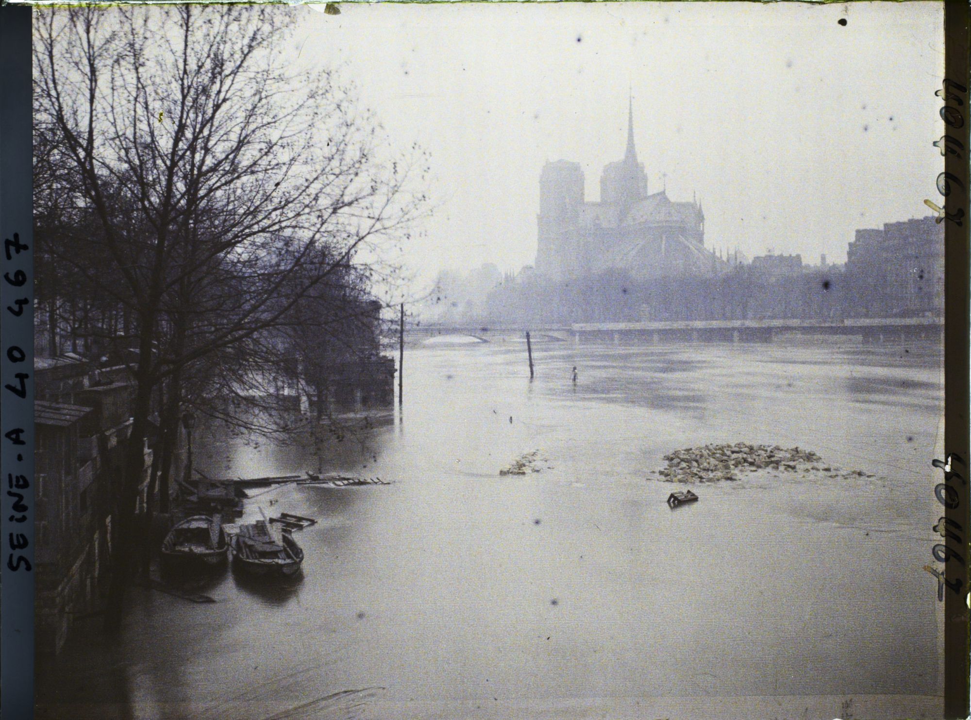 Image représentant La crue de la Seine, quai de la Tournelle