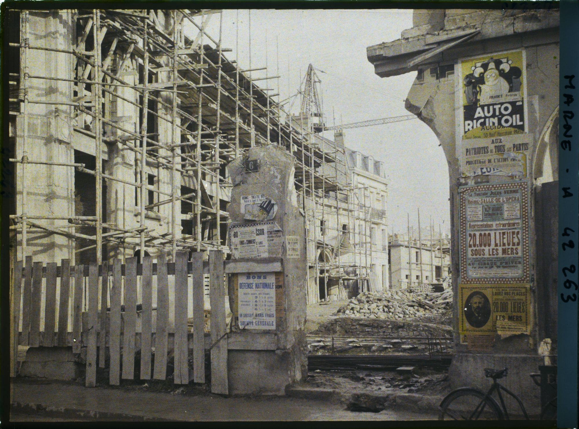 Image représentant France, Reims, Chantiers aux alentours de la Place Royale