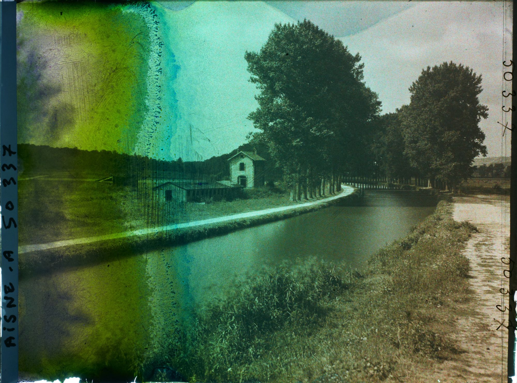 Image représentant France, Pont Arcy, Vue s/ le Canal latéral à l'Aisne