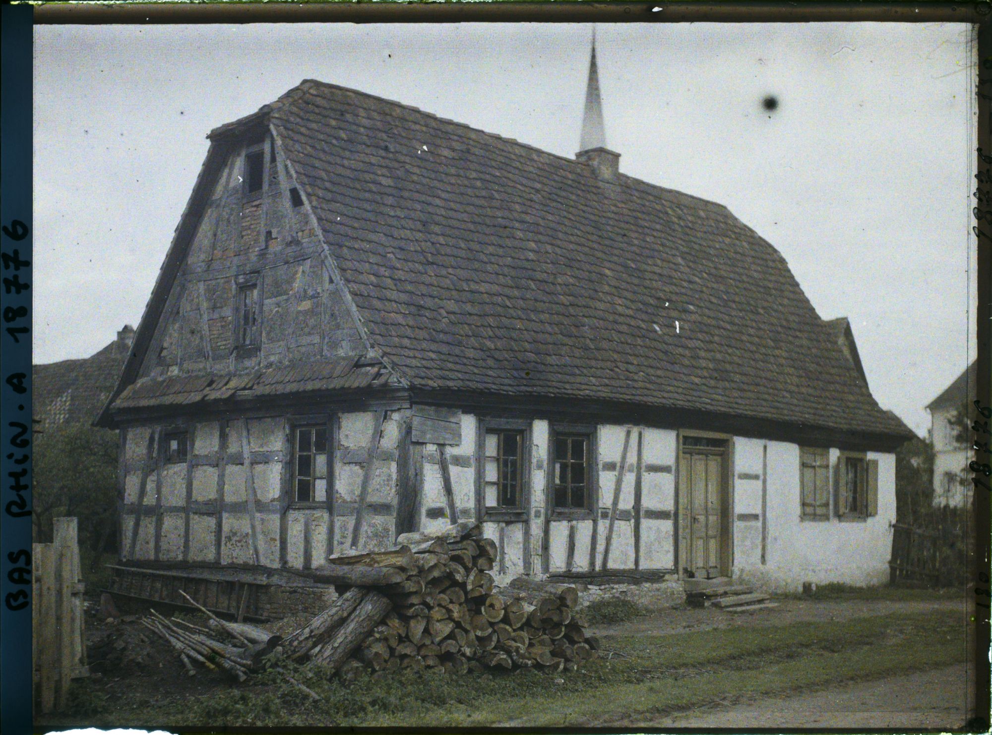 Image représentant France, Scheibenhard Env. de Lauterbourg, Petite Maison à double toit de pluie