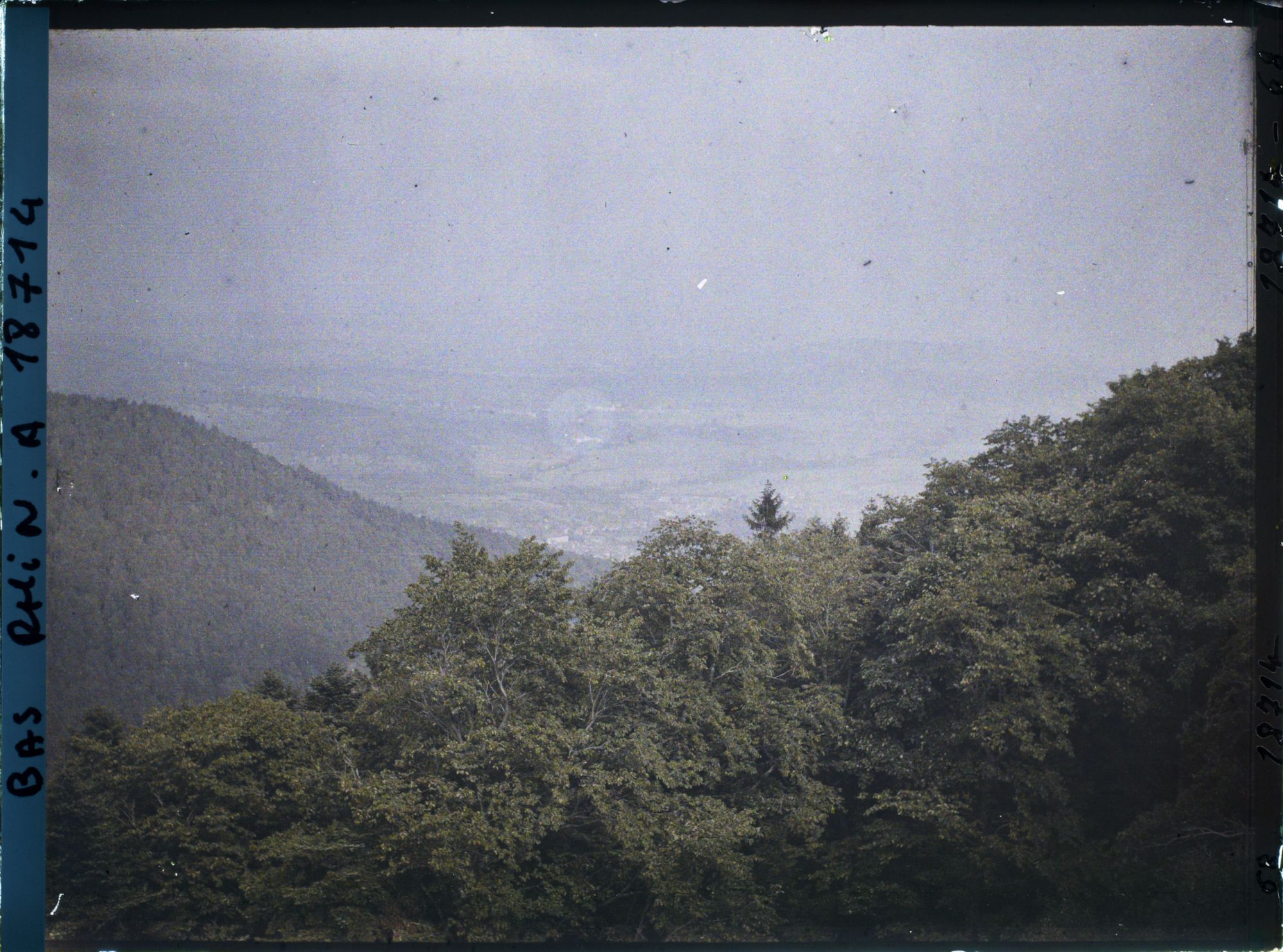Image représentant France, Ste Odile, De Ste Odile, vue vers le Nord-Est (en avant Ohroff ensuite Börsch, le 3e au loin, Rosheim