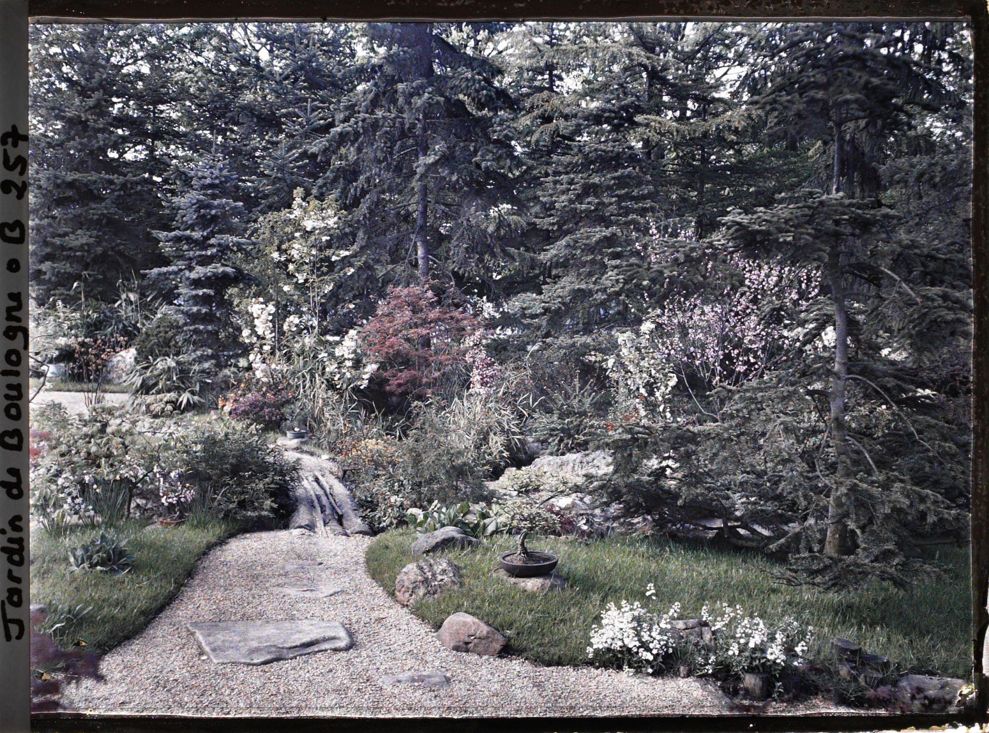 Image représentant Pont dans un espace arboré du " village japonais " proche de la porte ouvrant sur le jardin anglais