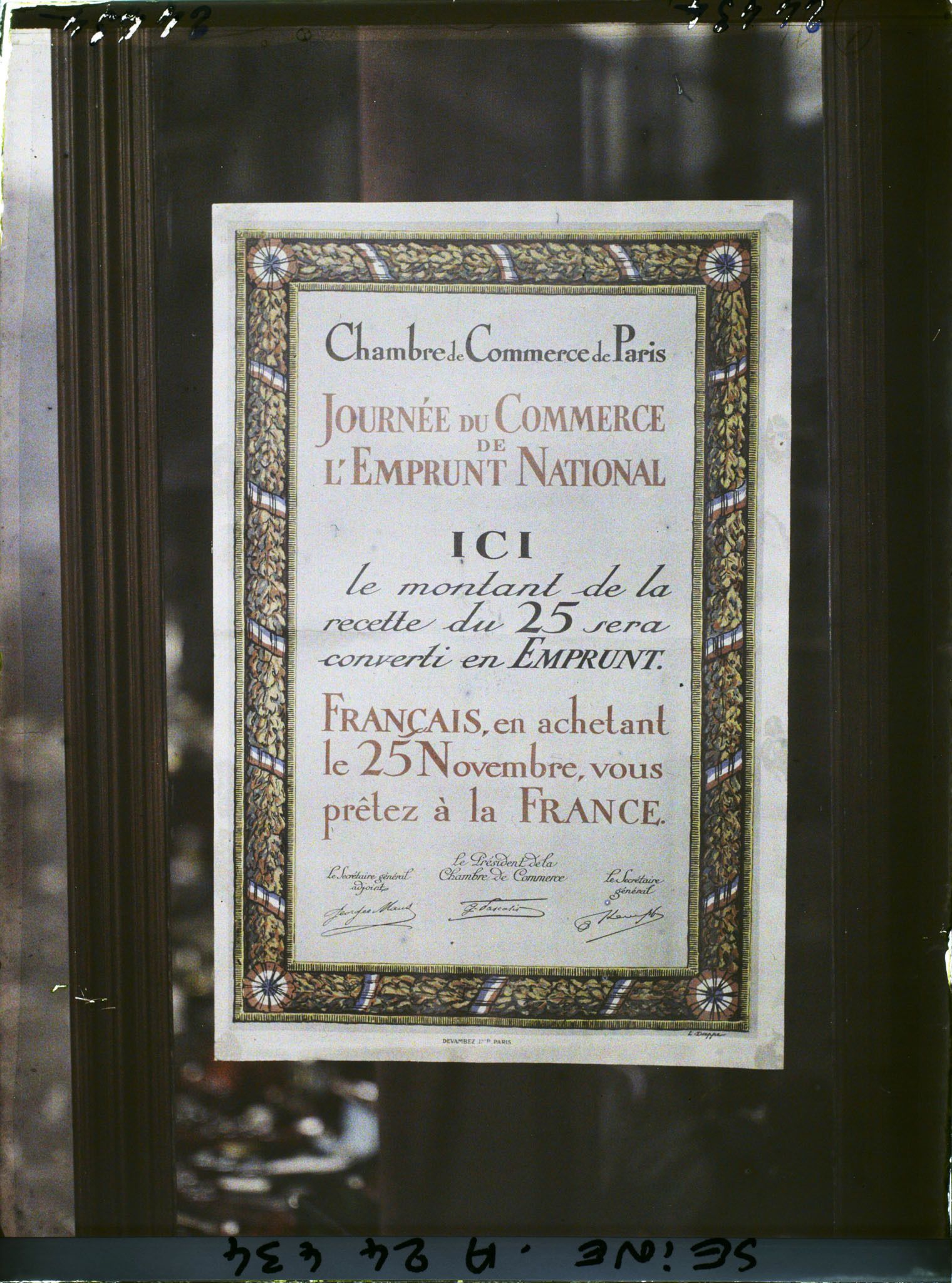 Image représentant Affiche pour la Journée du commerce de l'emprunt national de 1920, Chambre de Commerce de Paris