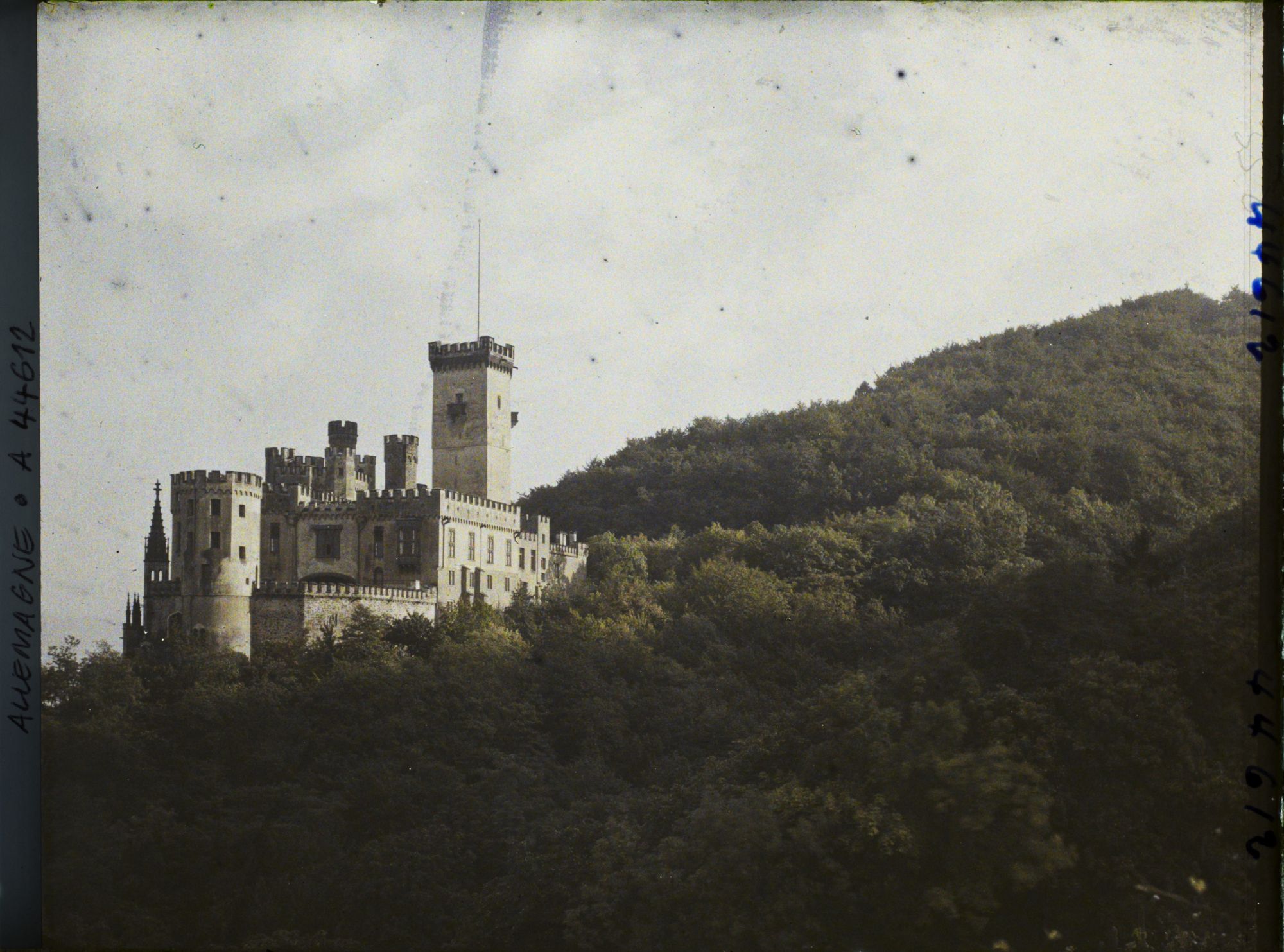 Image représentant Allemagne, Capellen, Le Stolzenfels au Soleil Couchant