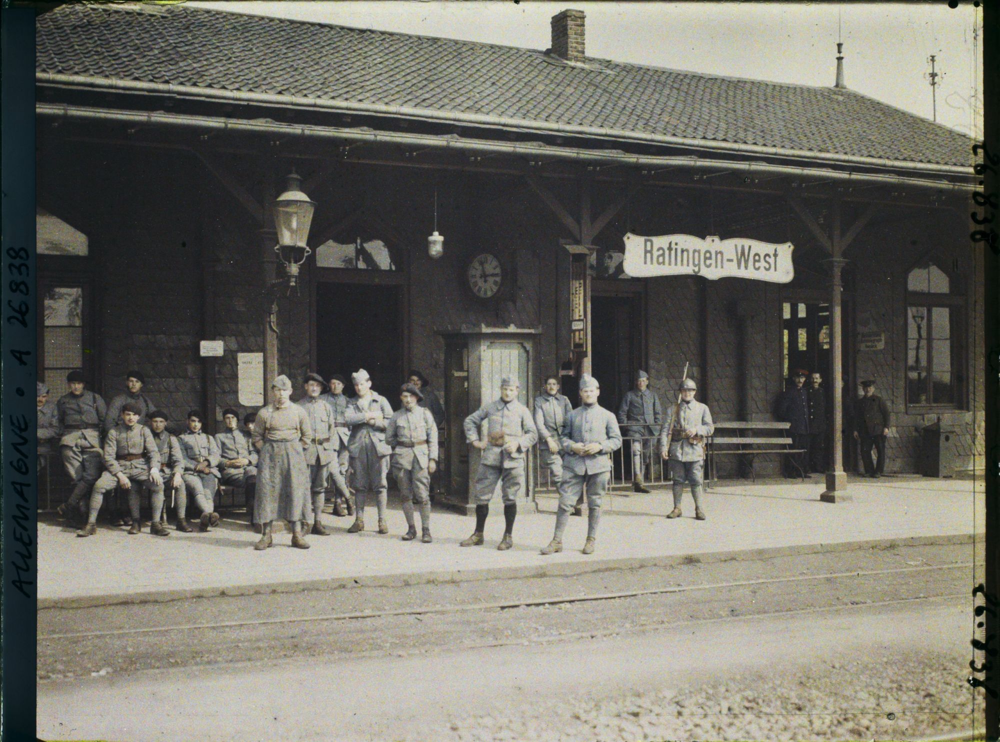 Image représentant La gare occupée par les troupes françaises