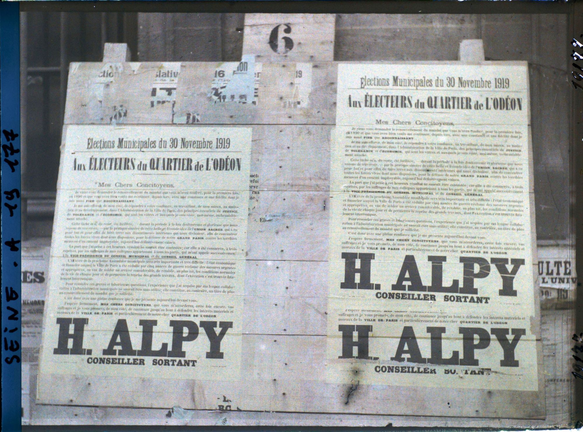 Image représentant Affiches pour les élections municipales du quartier de l'Odéon