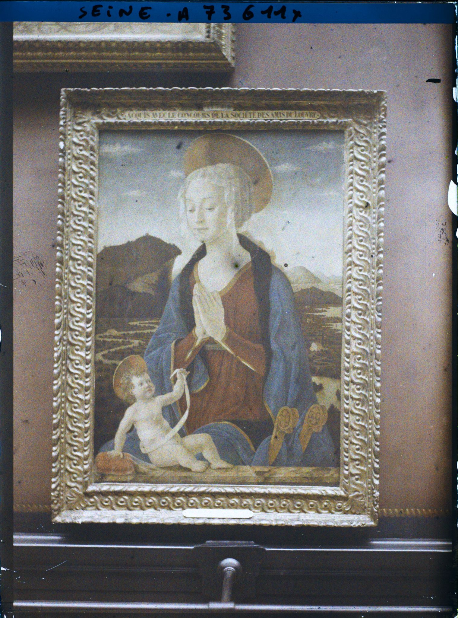 Image représentant La Vierge et l'Enfant, Baldovinetti, musée du Louvre