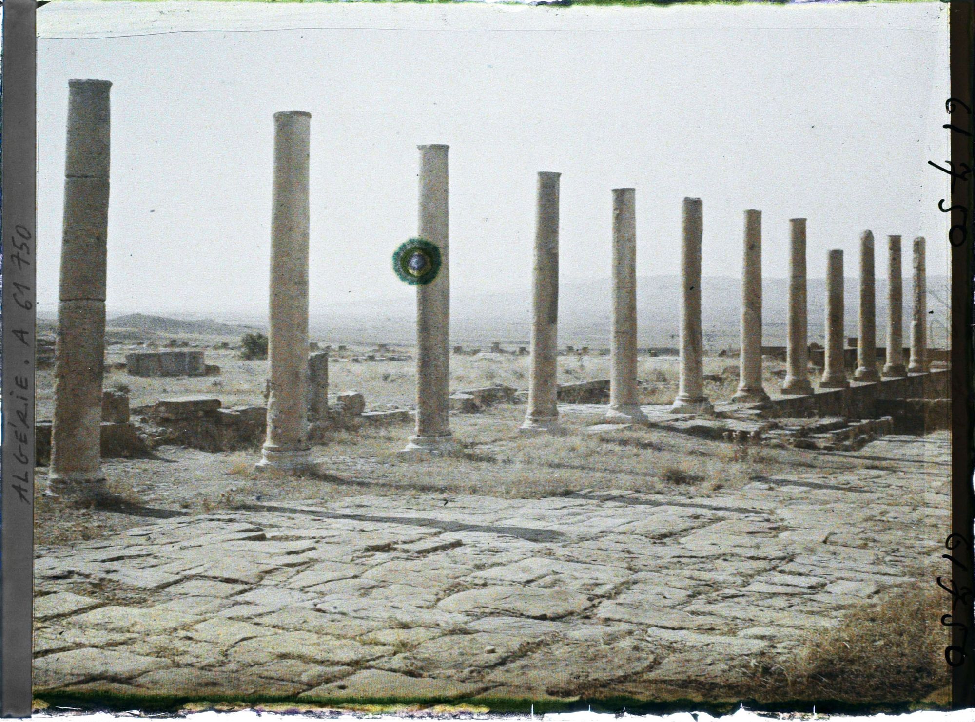 Image représentant Algérie, Timgad, Colonnades de la cour du Capitole