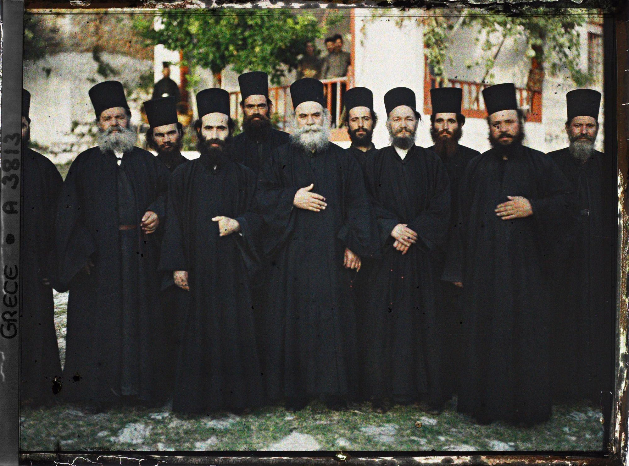 Image représentant Mont Athos, Dochiariou, Groupe de moines
