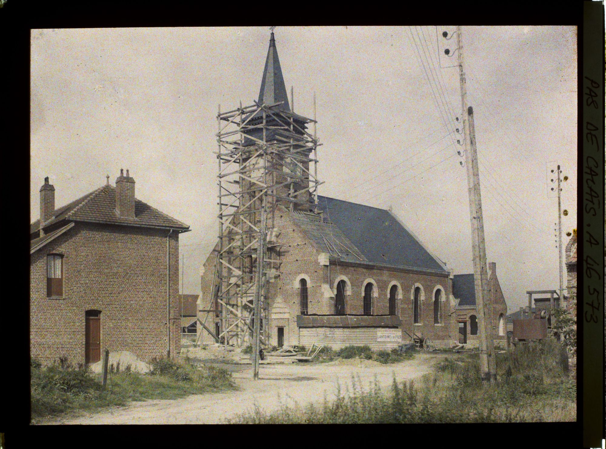 Image représentant France, Bailleul - Sire - Berthoud, Eglise en construction
