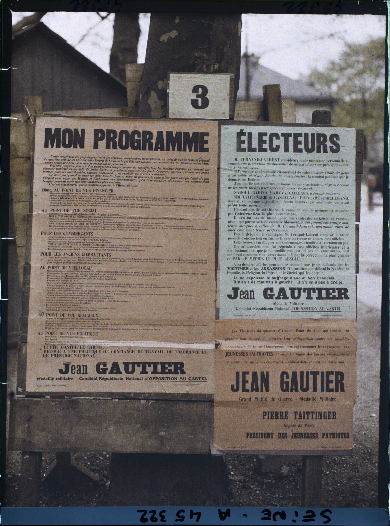 Image représentant Affiche pour les élections municipales, Jean Gautier