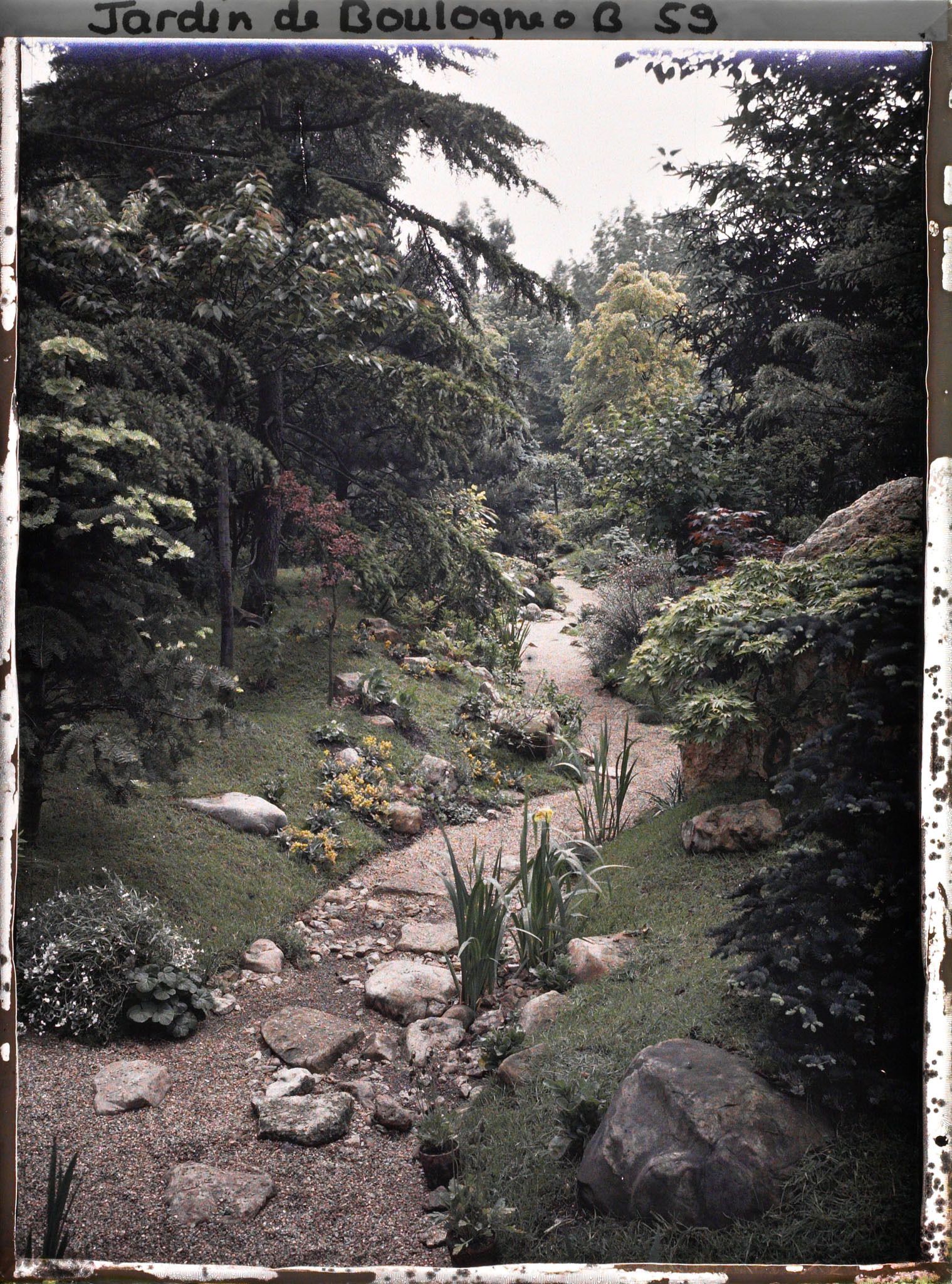 Image représentant Étroit chemin du " sanctuaire japonais " ponctué de pierres serpentant en direction du " village " ?
