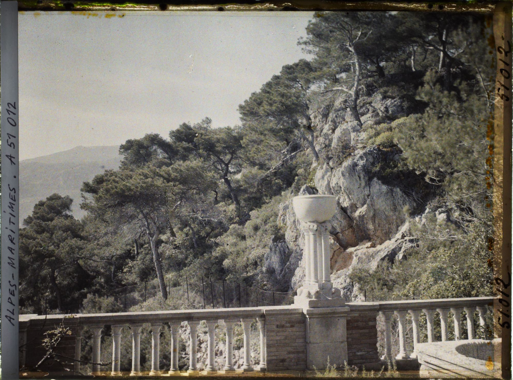 Image représentant Eléments sculptés du jardin de la villa Cypris situés en lisière de pinède et de propriété