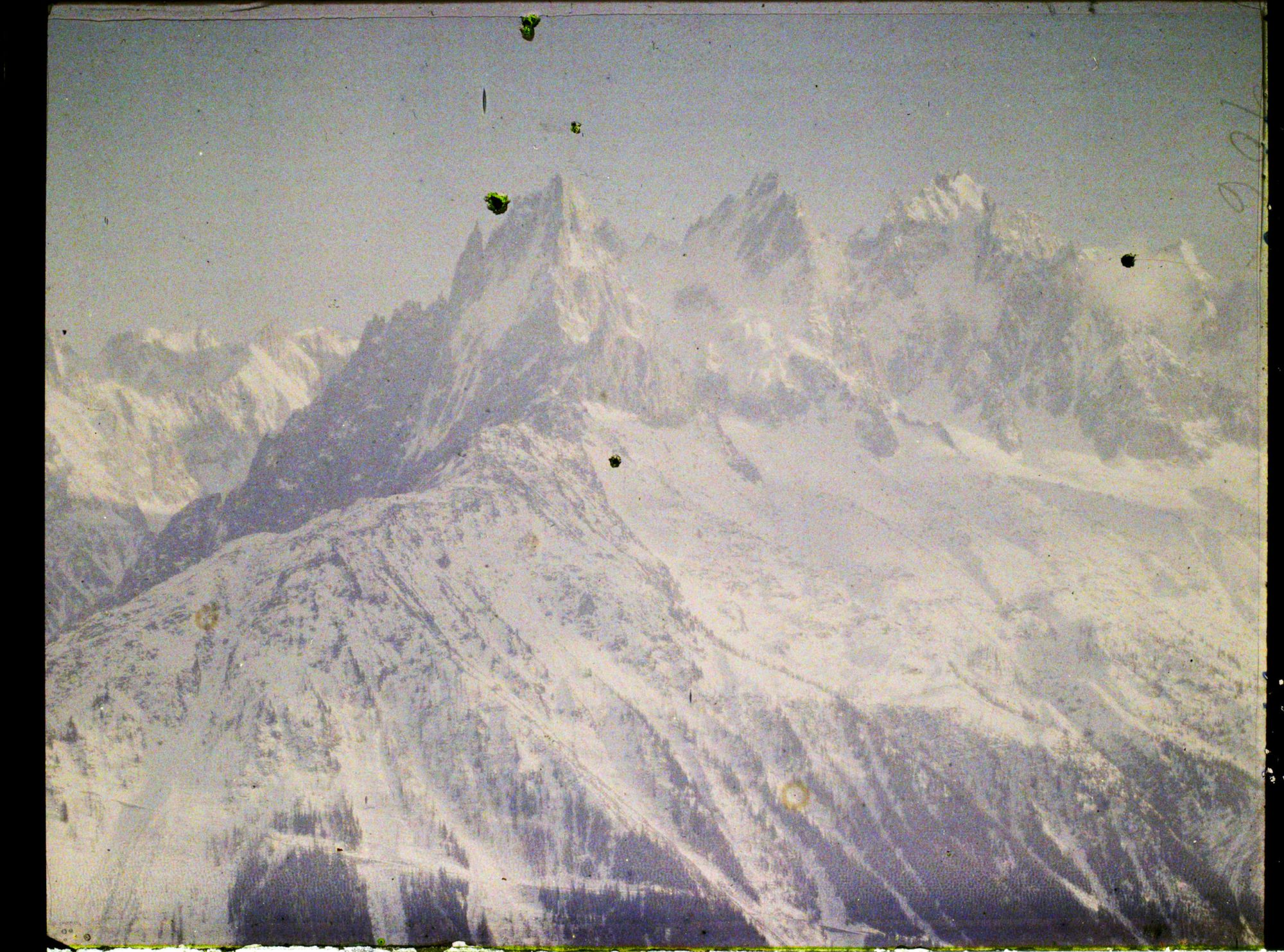 Image représentant France Les Alpes, Vue prise de la Flégère. Aiguilles Le Charmoz, la Blaitière et du Plan