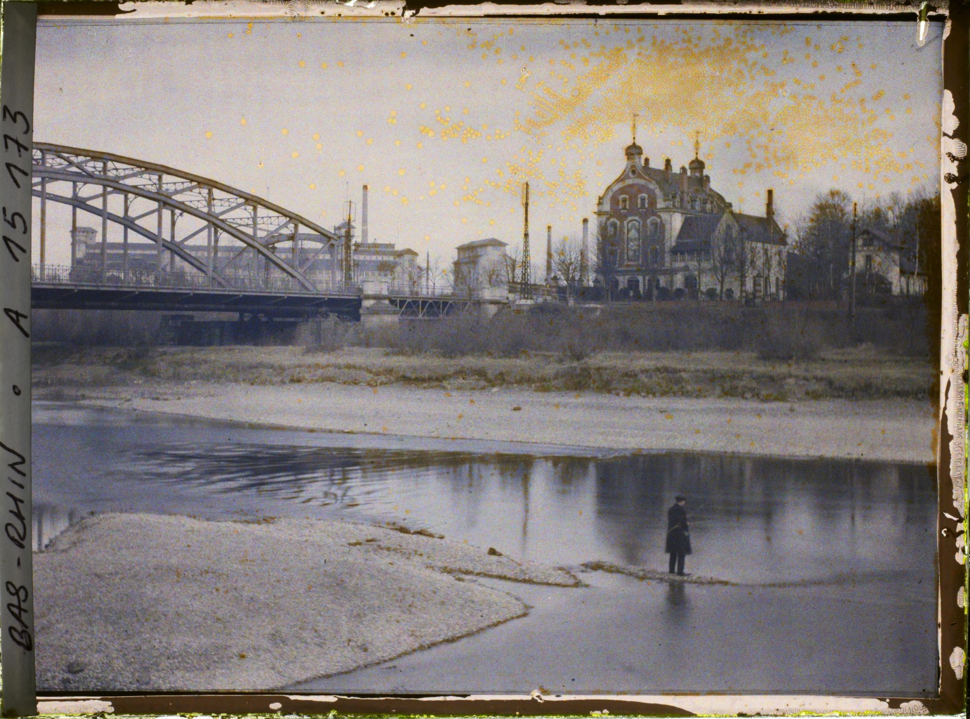 Image représentant France, Strasbourg, Le Pont du petit Rhin et la Maison rouge a droite des Pêcheurs du Rhin (Rhein-Fischer)