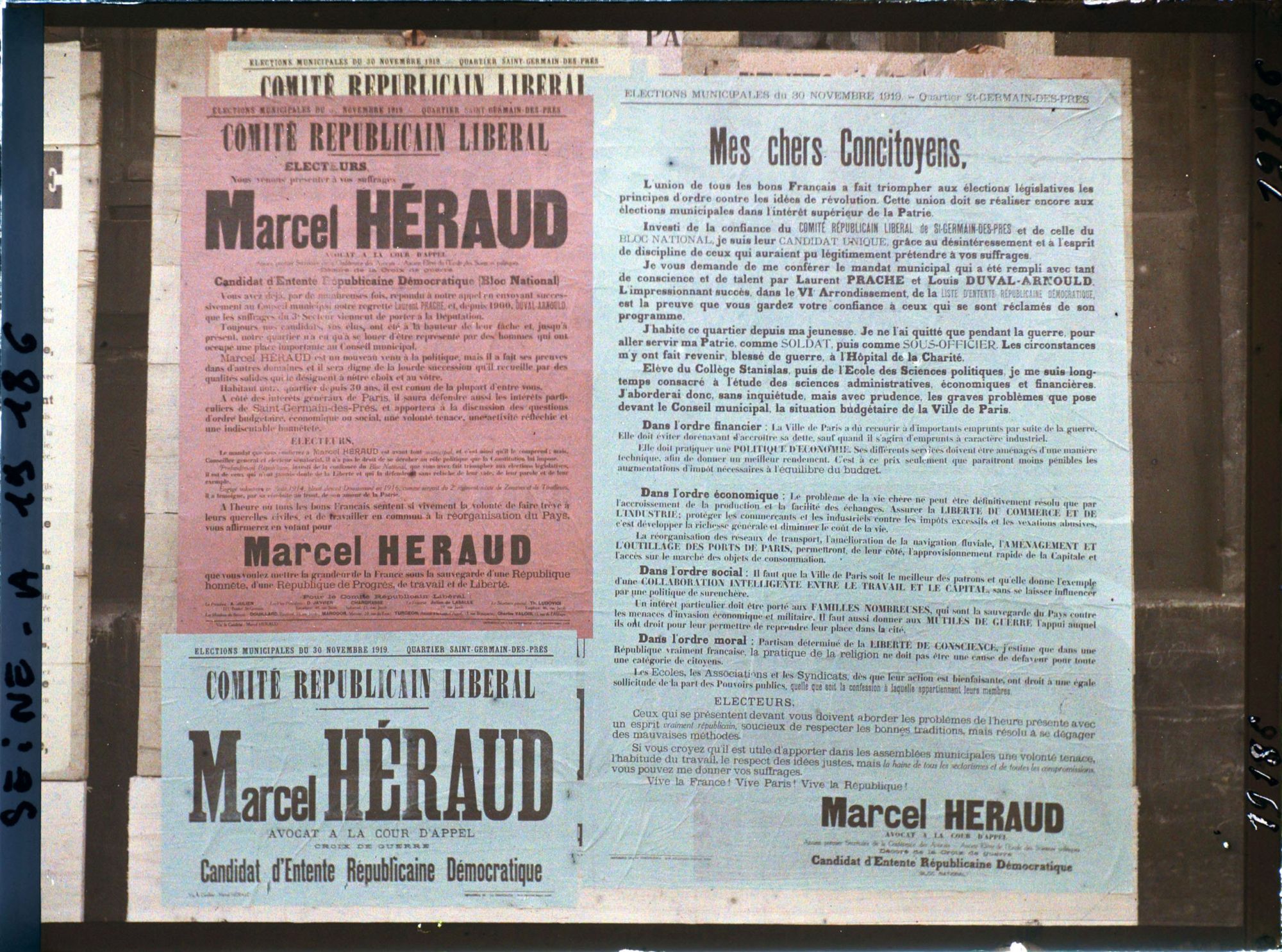 Image représentant Affiches pour les élections municipales du quartier Saint-Germain-des-Près