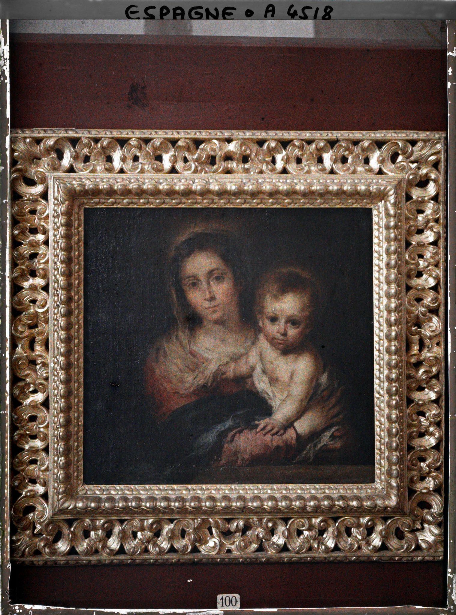 Image représentant La vierge à l'enfant dit La vierge à la serviette de Bartolomé Esteban Murillo conservé au Museo de Bellas Artes