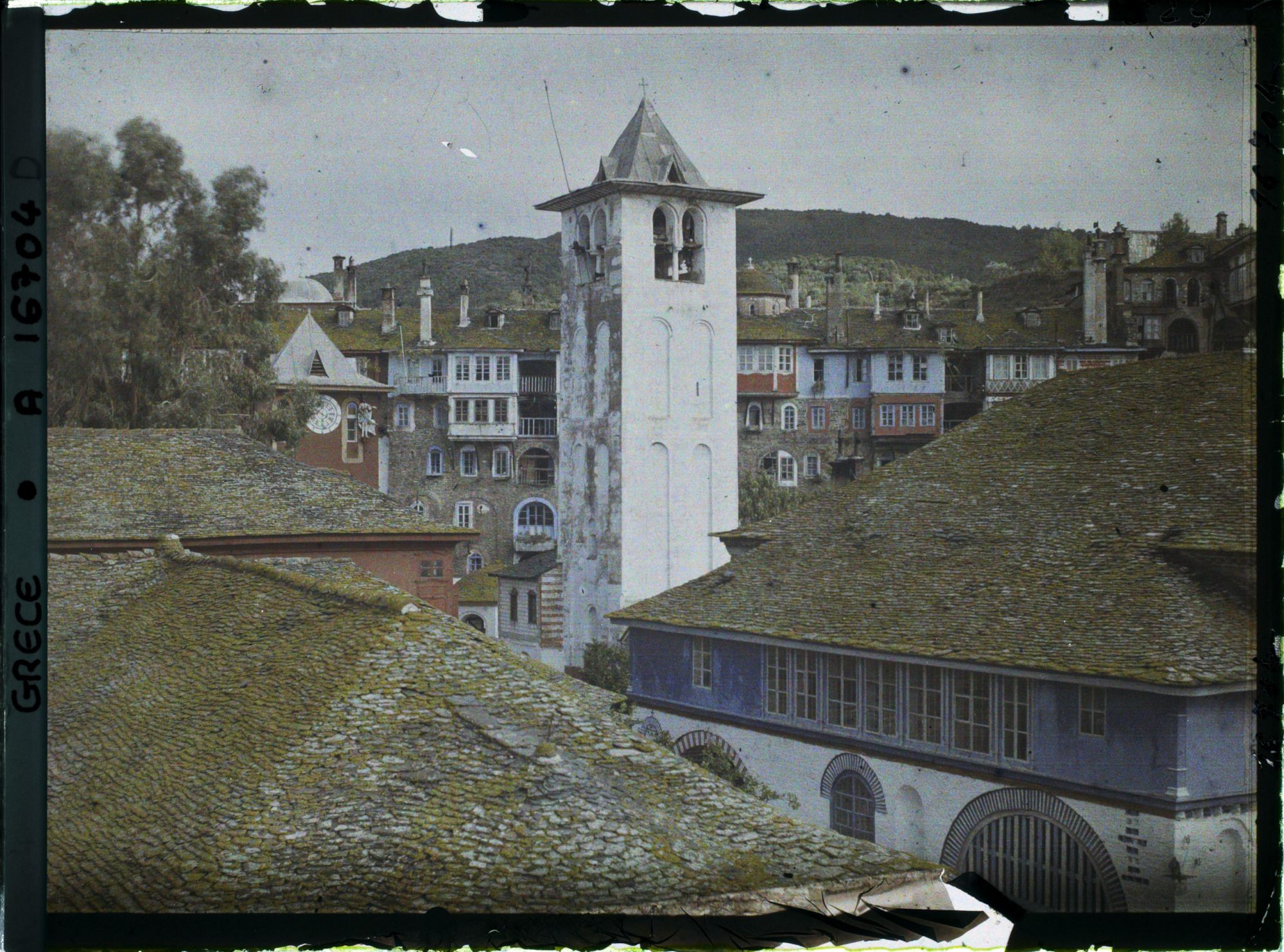 Image représentant Turquie, Mont Athos, Vatopédi, Cour du Monastère