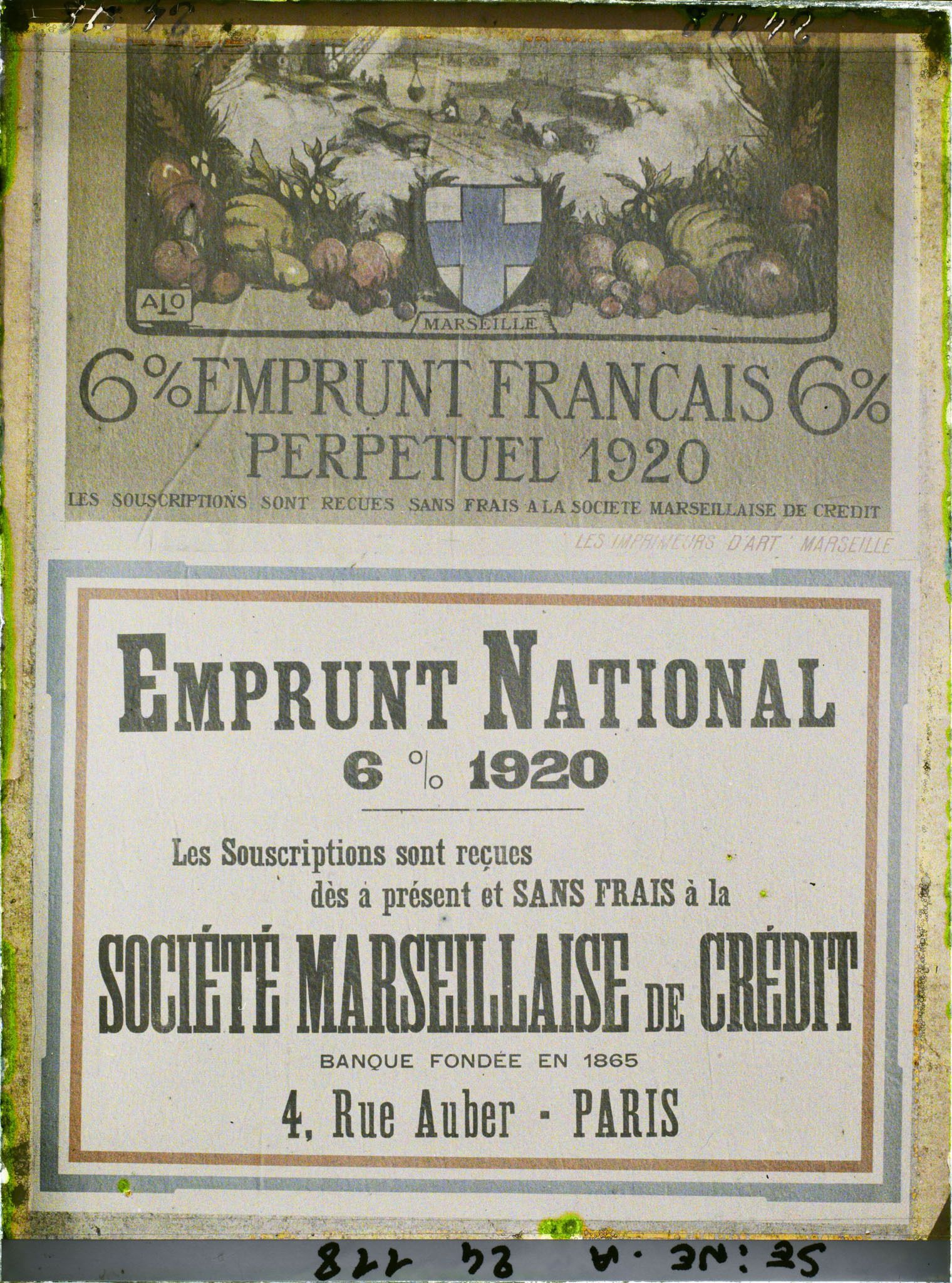 Image représentant Affiche de l'emprunt national de 1920, Société marseillaise de crédit