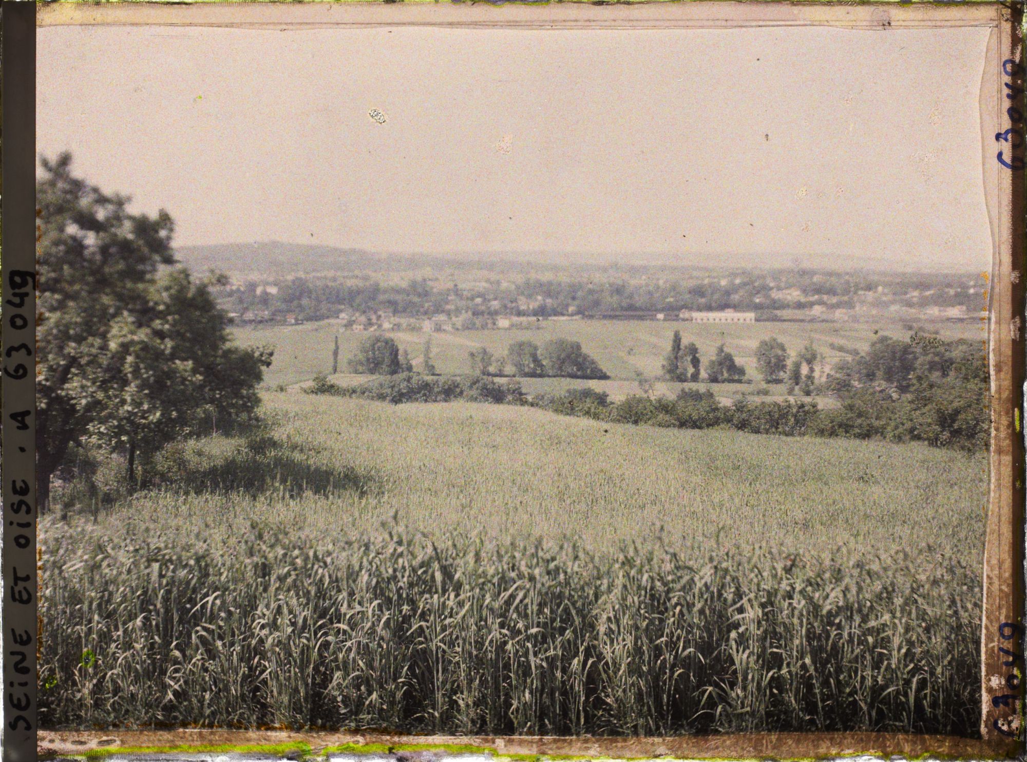 Image représentant Ile de France, Triel, Champ de blé et panorama s/ la Vallée de la Seine