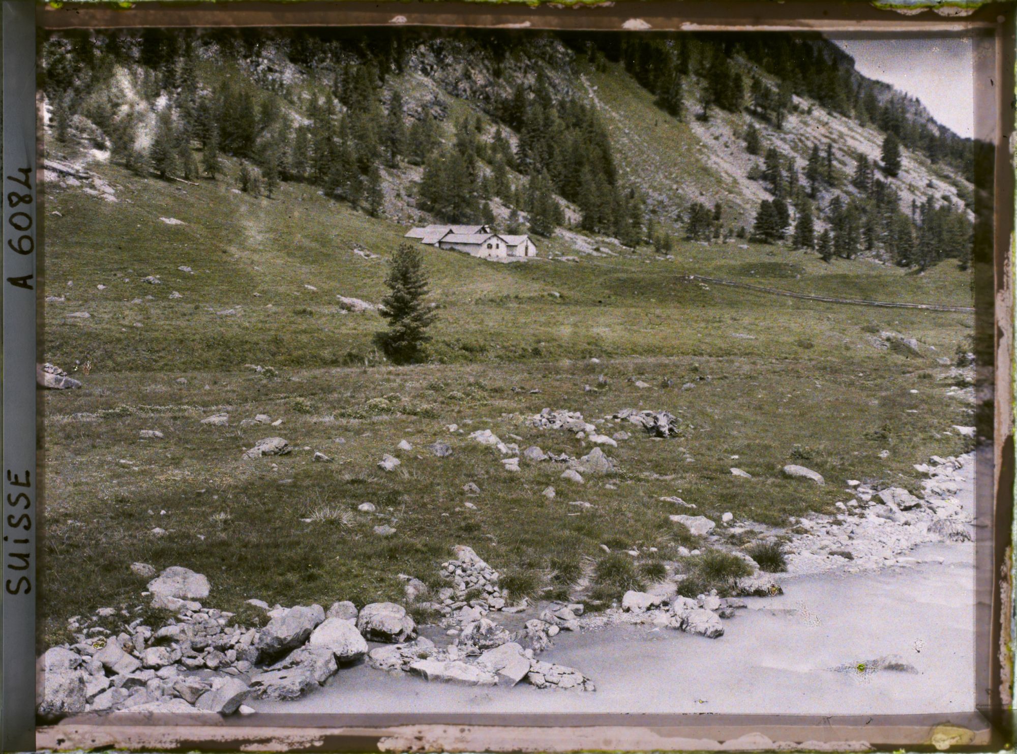 Image représentant Chalets d'été dans la vallée de Roseg et la rivière Ova da Roseg