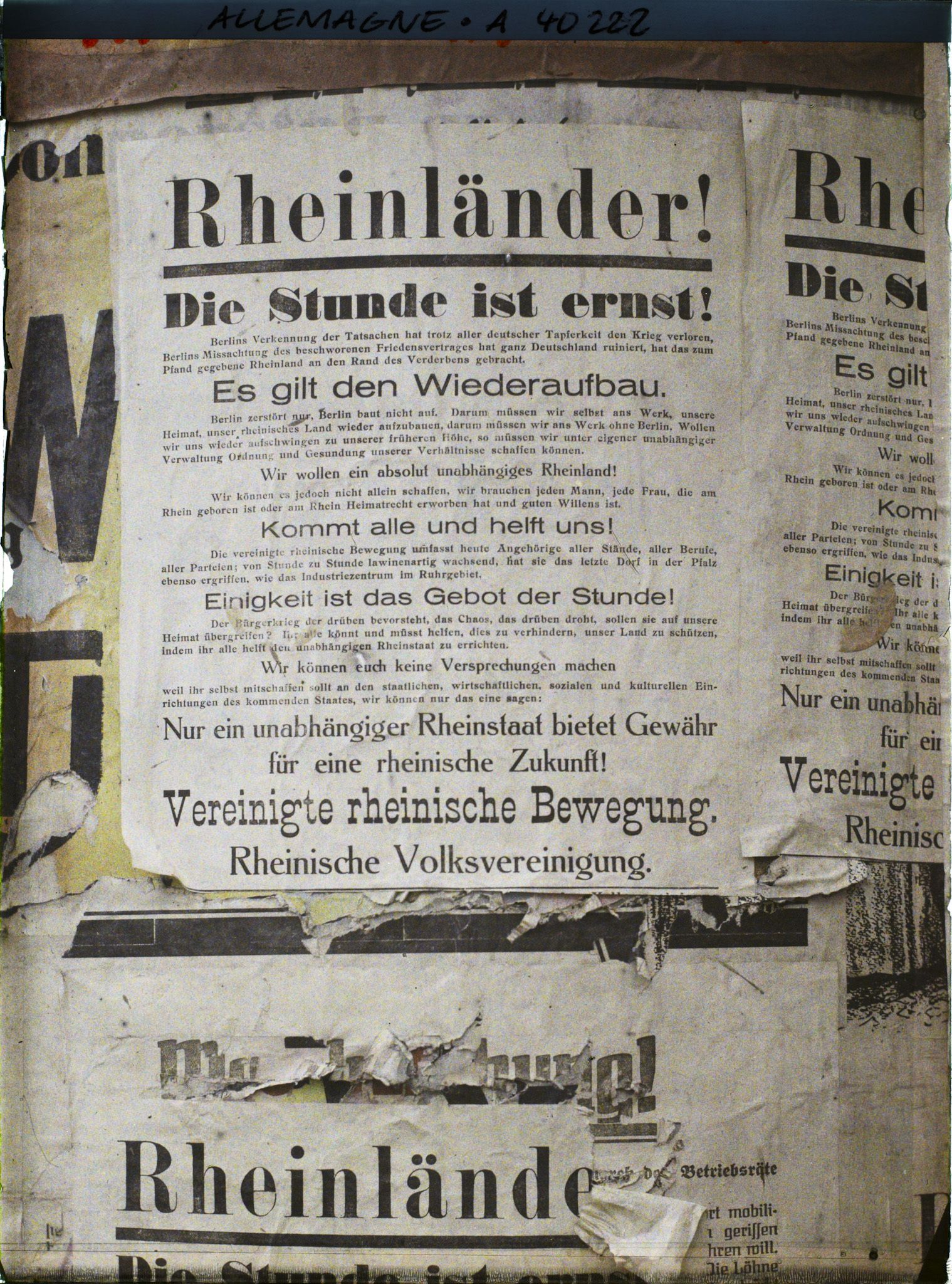 Image représentant Prusse, Düren, Affiche avant la proclamation