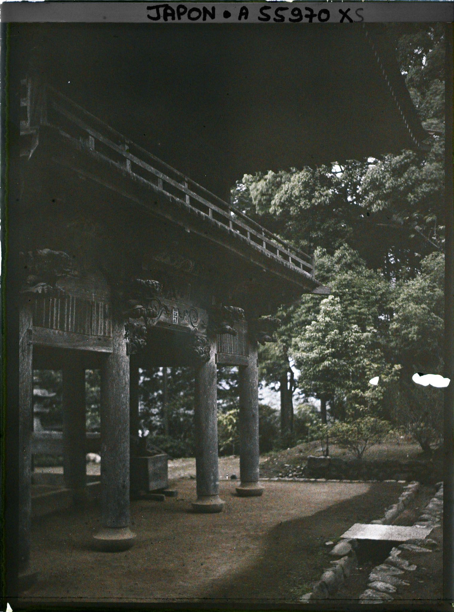 Image représentant Le temple Kaizen-ji : détail de la San-mon