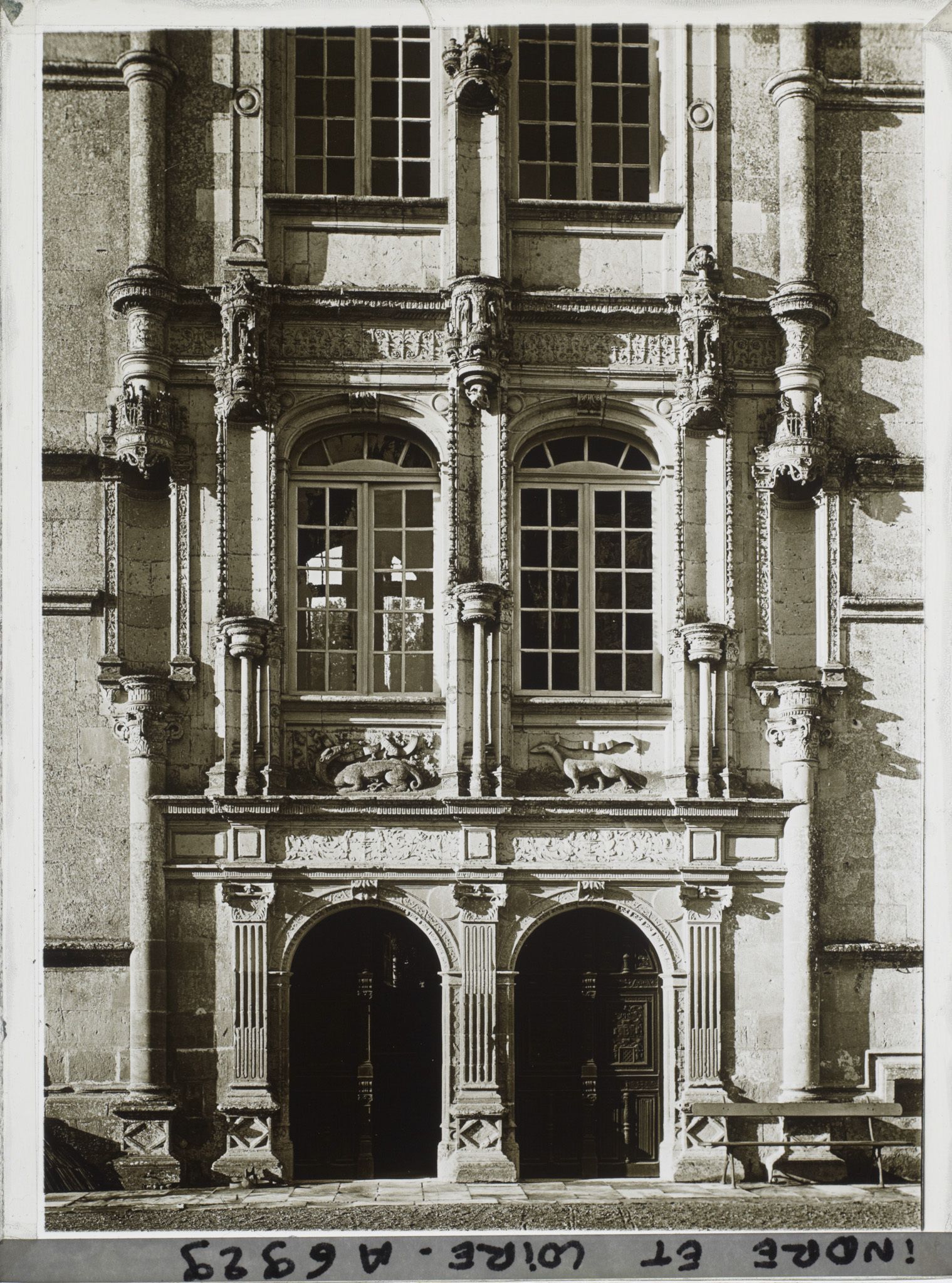 Image représentant La façade nord dite de l'escalier du château