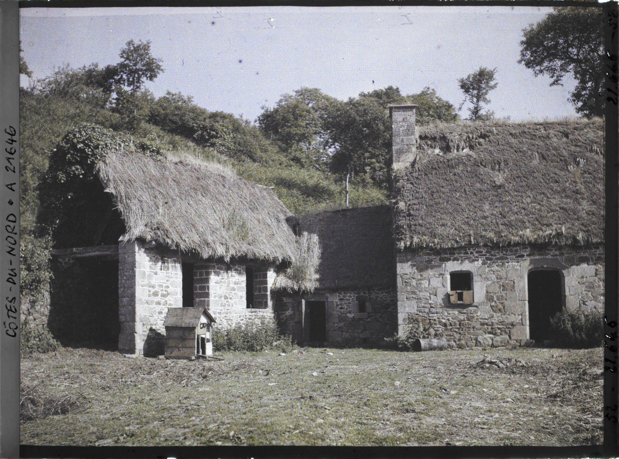 Image représentant Une ferme de Tréguier aux toits de chaume
