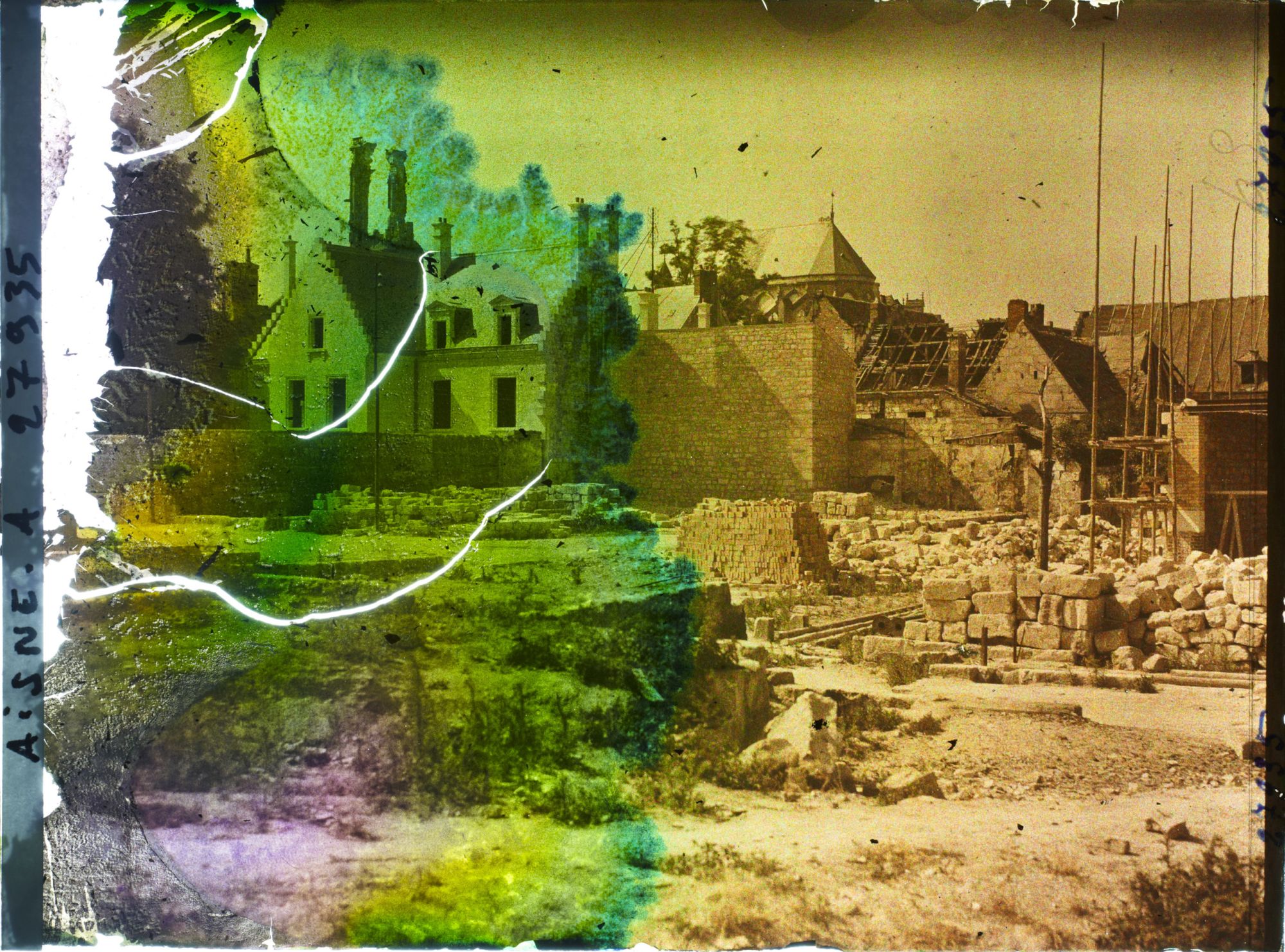 Image représentant France, Soissons, Reconstructions en Ville