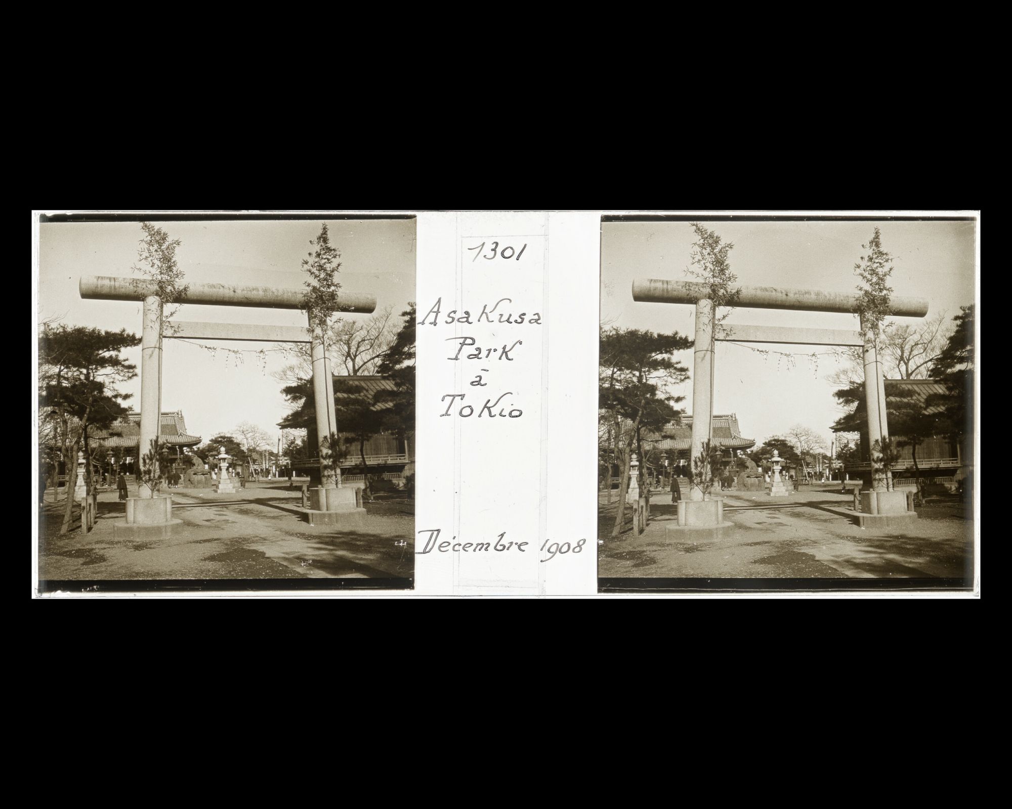Image représentant Torii à l'entrée d'un temple dans le parc d'Asakusa