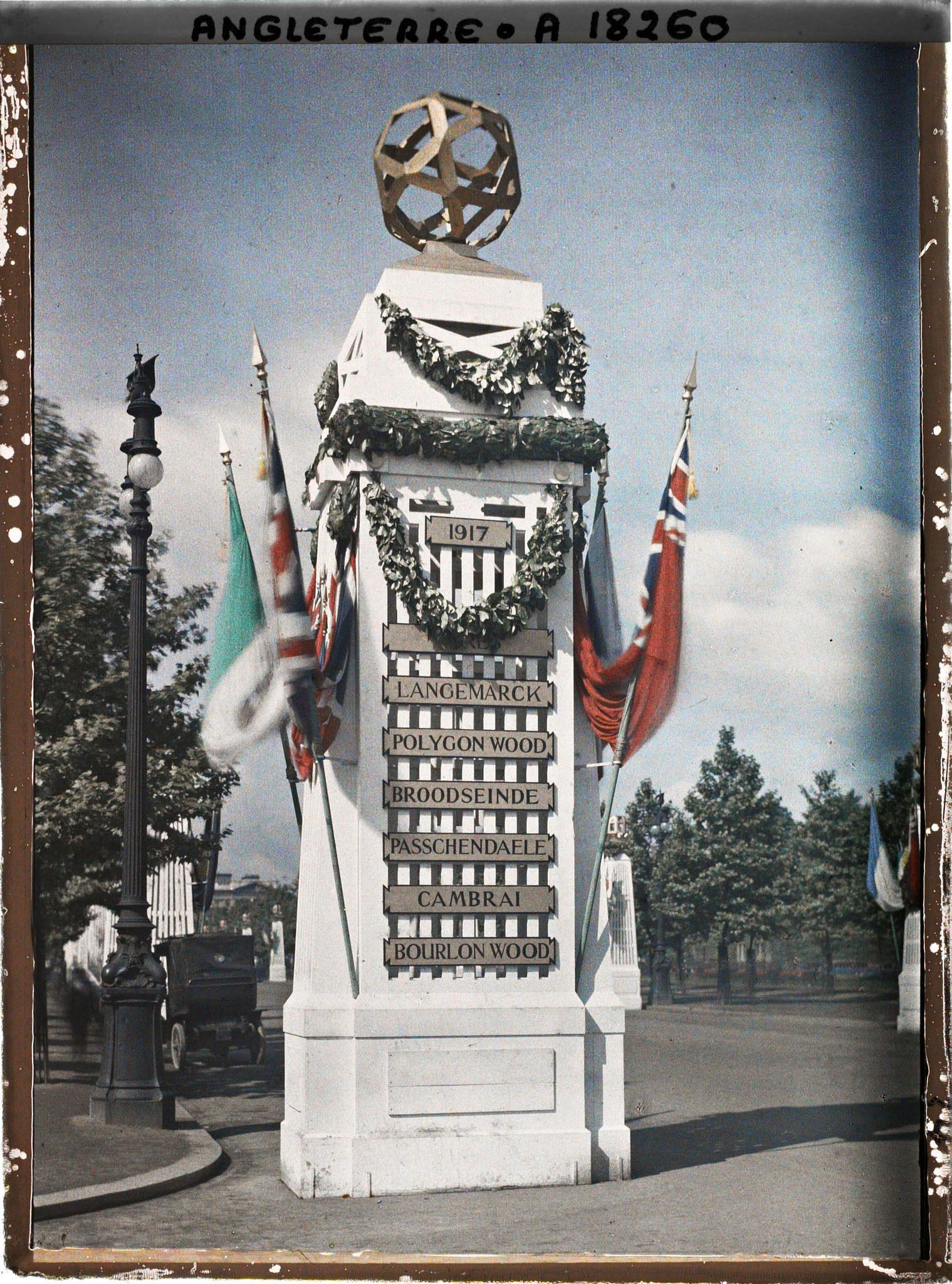 Image représentant Un des monuments dédiés aux victoires britanniques lors de la Première Guerre Mondiale