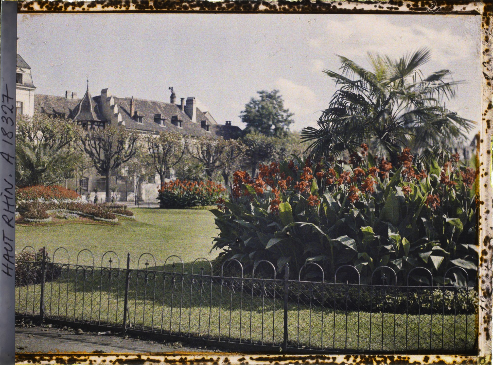 Image représentant France, Colmar, Place Rapp : Un Coin du Jardin
