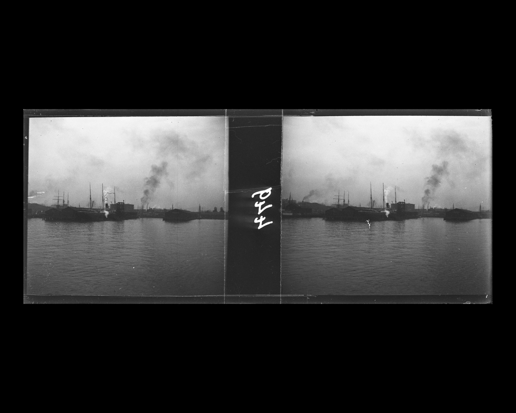 Image représentant Le port de San Francisco, vue prise du Mongolia au moment du départ